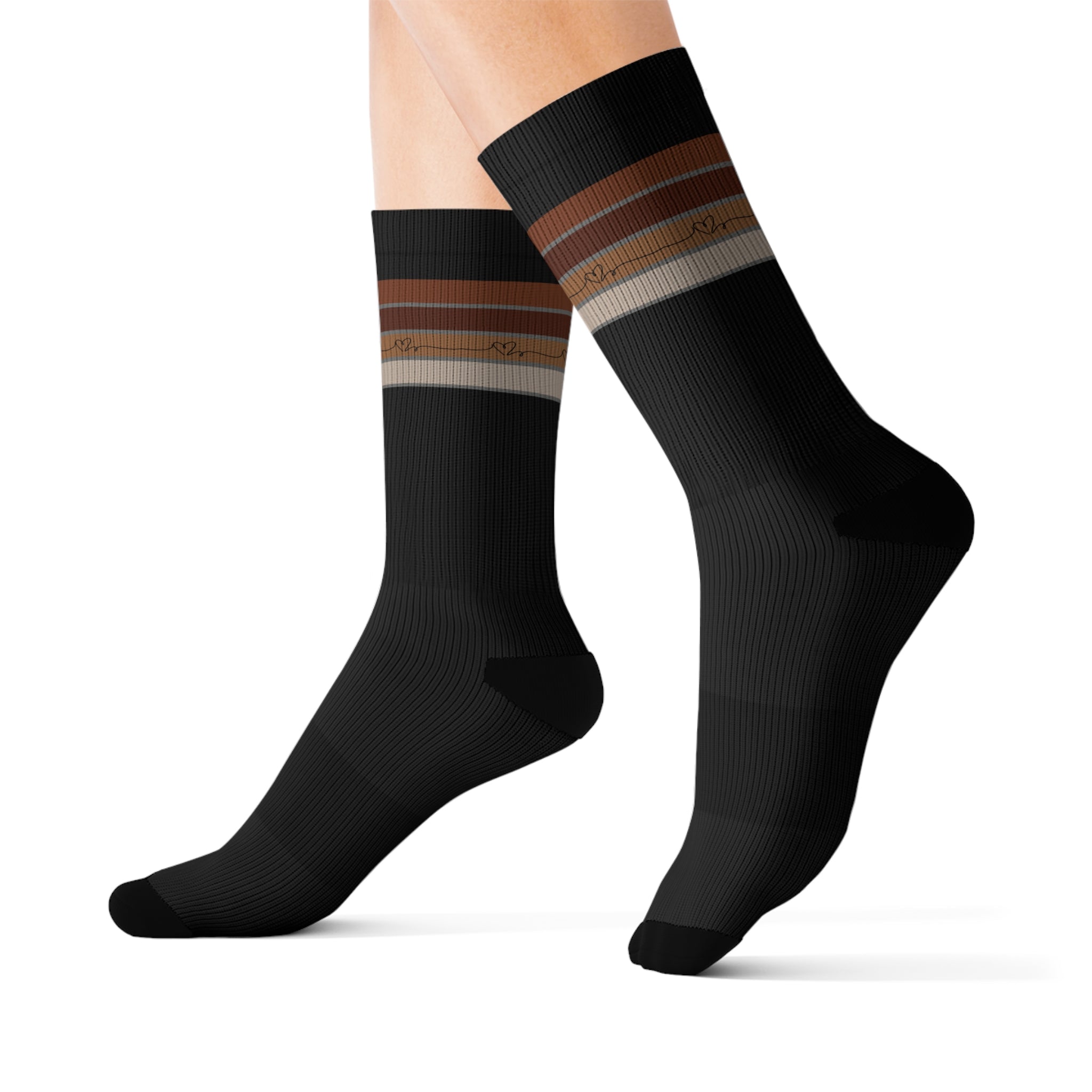 Beige Minimal Aesthetic Color Socks Warm Crew Socks Socks for everyday wear