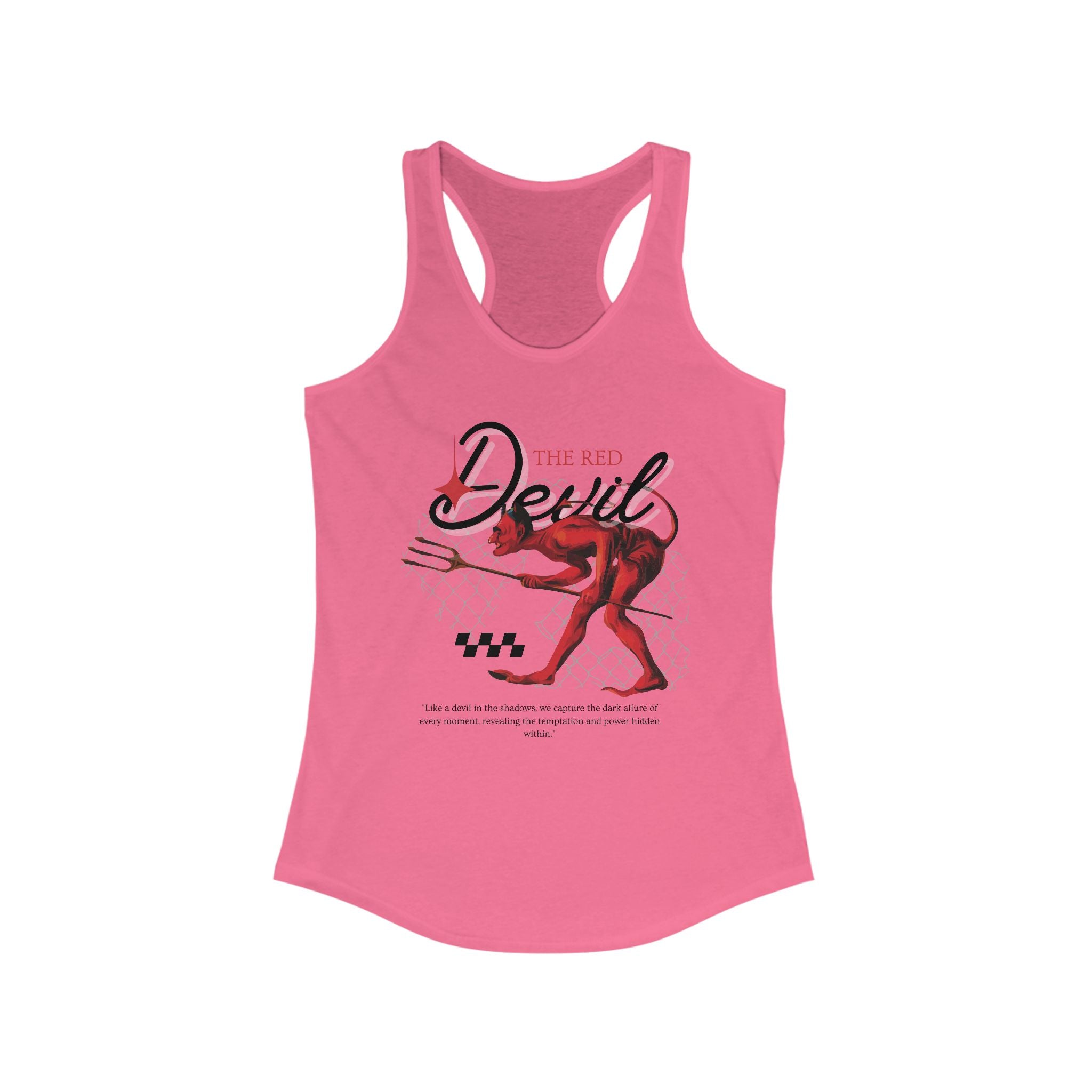 Workout Tank Tops for Women - Gym Exercise Athletic - Yoga Tops Racerback Sports Shirts - The Red Devil - Shirt Print