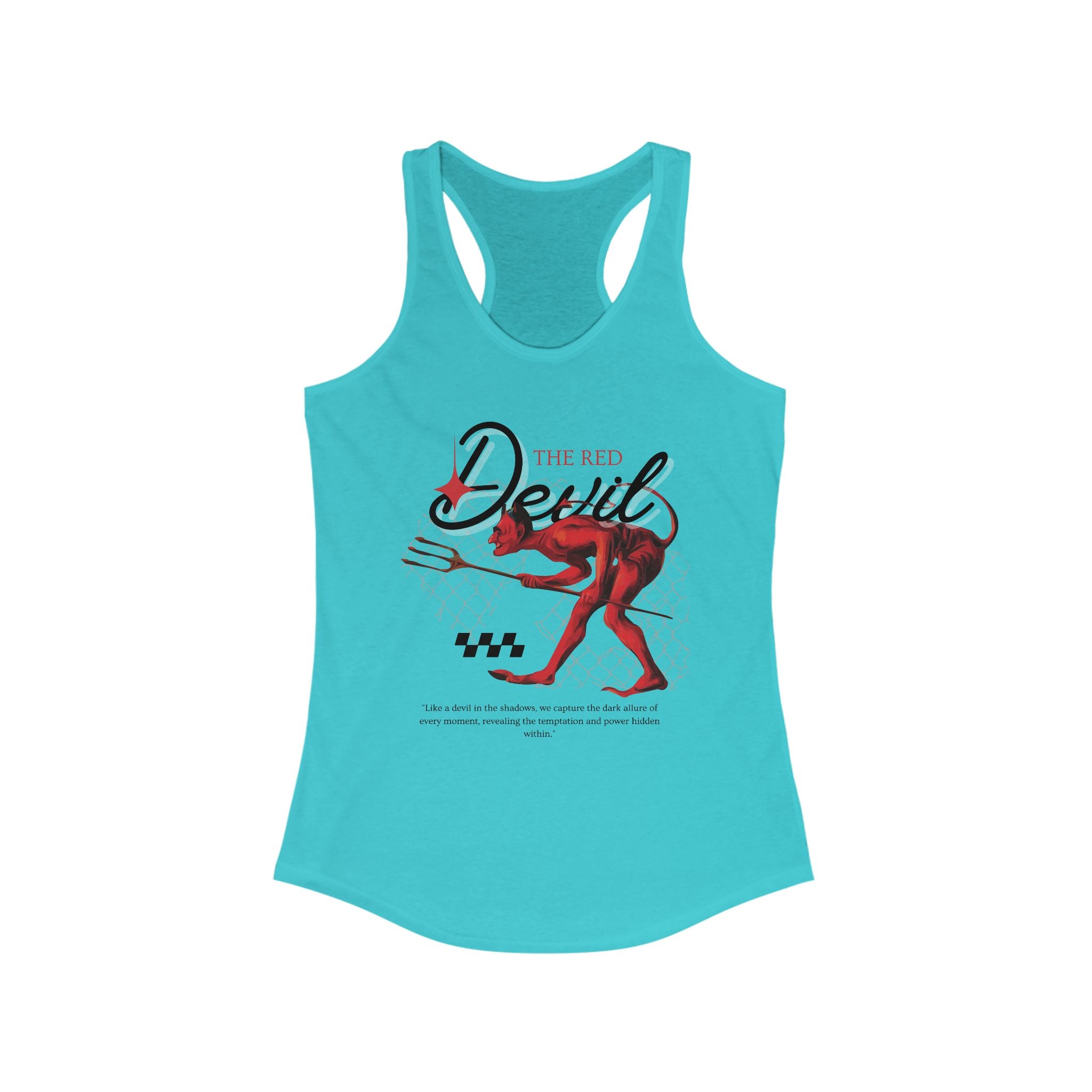 Workout Tank Tops for Women - Gym Exercise Athletic - Yoga Tops Racerback Sports Shirts - The Red Devil - Shirt Print