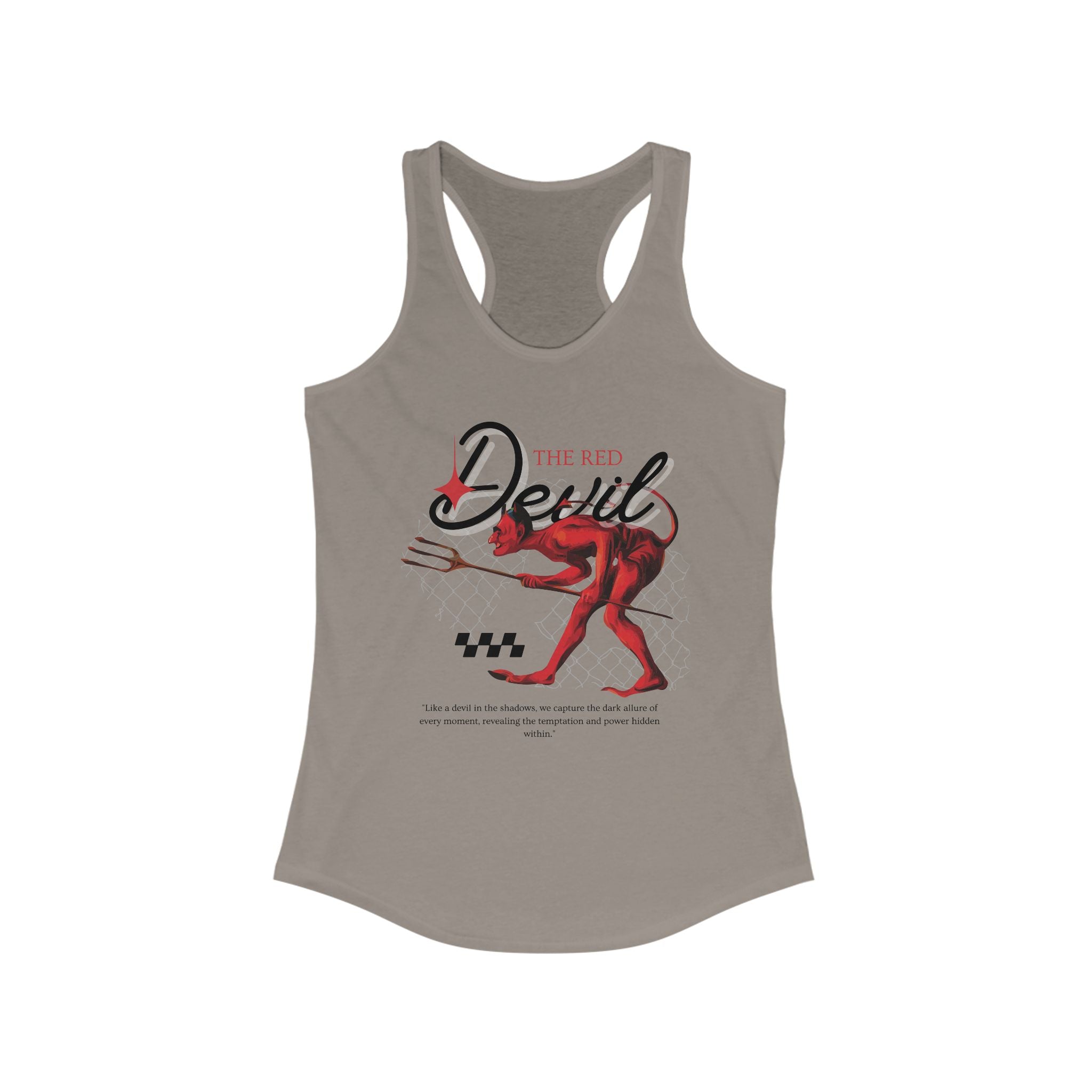 Workout Tank Tops for Women - Gym Exercise Athletic - Yoga Tops Racerback Sports Shirts - The Red Devil - Shirt Print