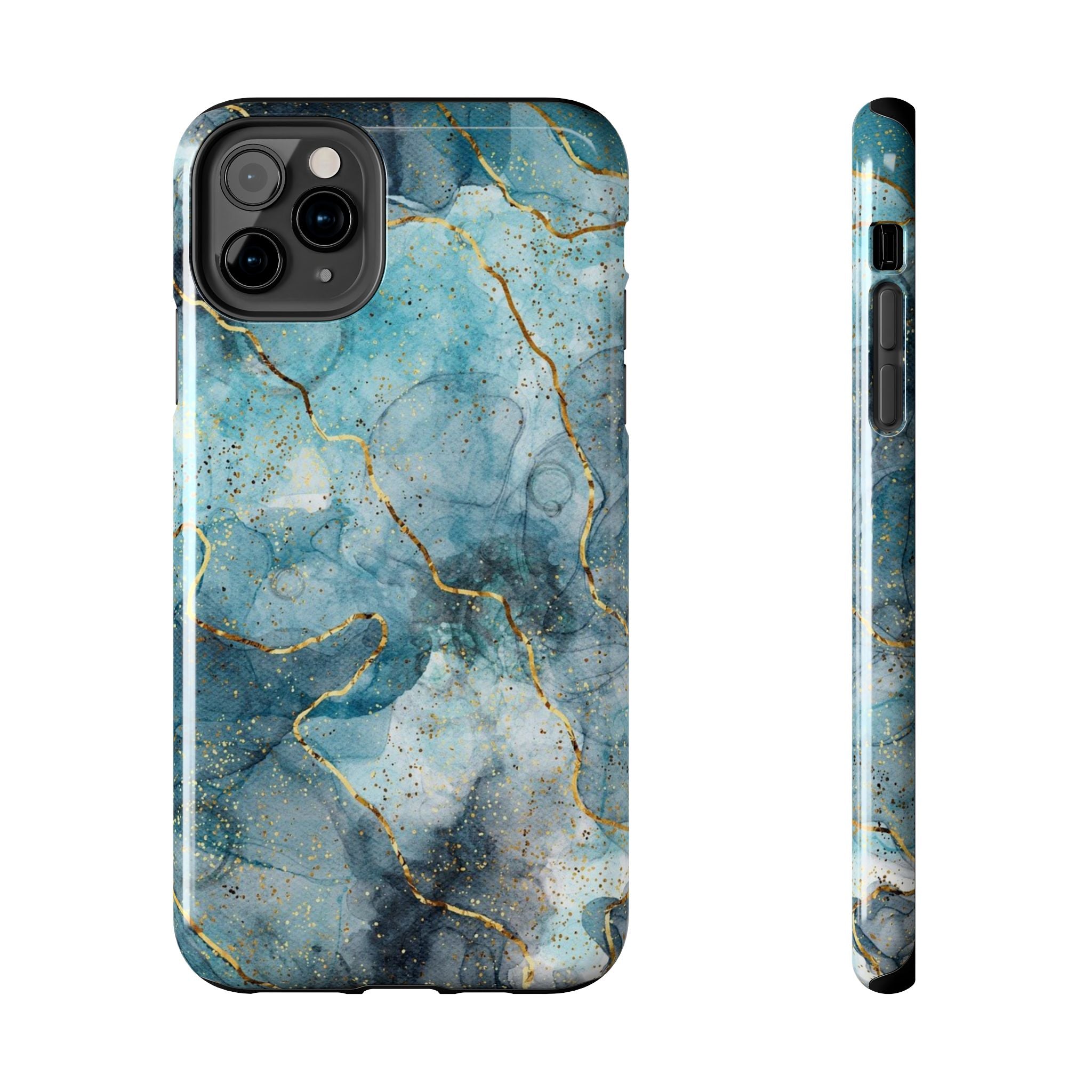 Blue Gold Marble, Elegant Phone Cases, Stylish Phone Covers, Chic Phone Protectors, Fashionable Case for Her, Trendy Smartphone Accessories
