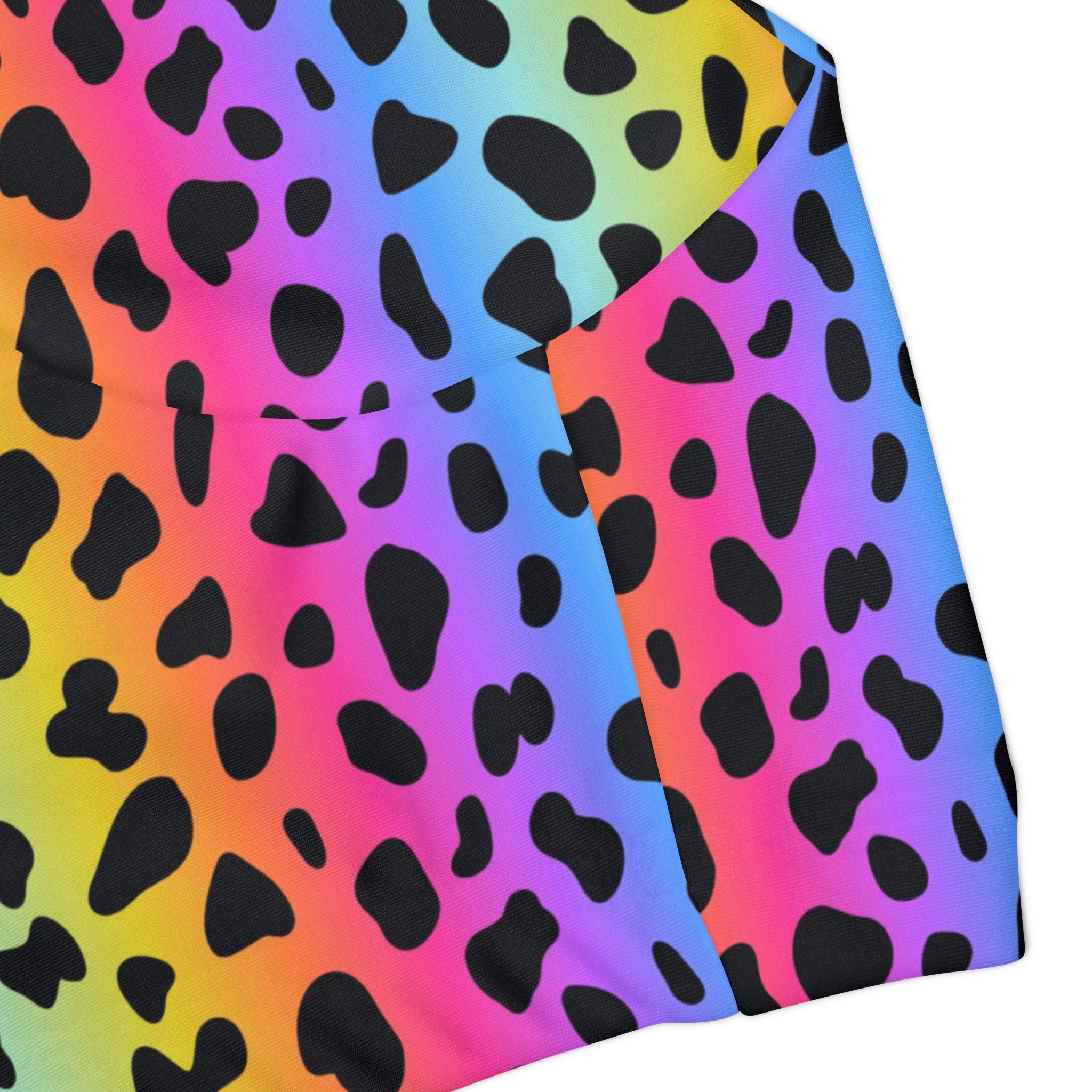 Colorful Rainbow Swimsuit Set, Animal Pattern Two Piece Bathing Suit, Cute Girls Swimwear, Summer Beach Outfit, Kids Swim Set