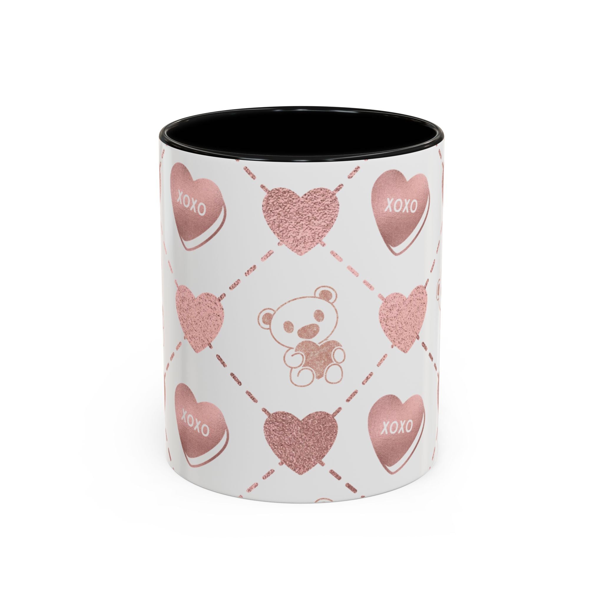 Pink Valentine's Design, Holiday Drinkware, Valentines, Christmas Birthday Gifts for Couples, Her Boyfriend Girlfriend, Coffee Mug for Valentines Day,