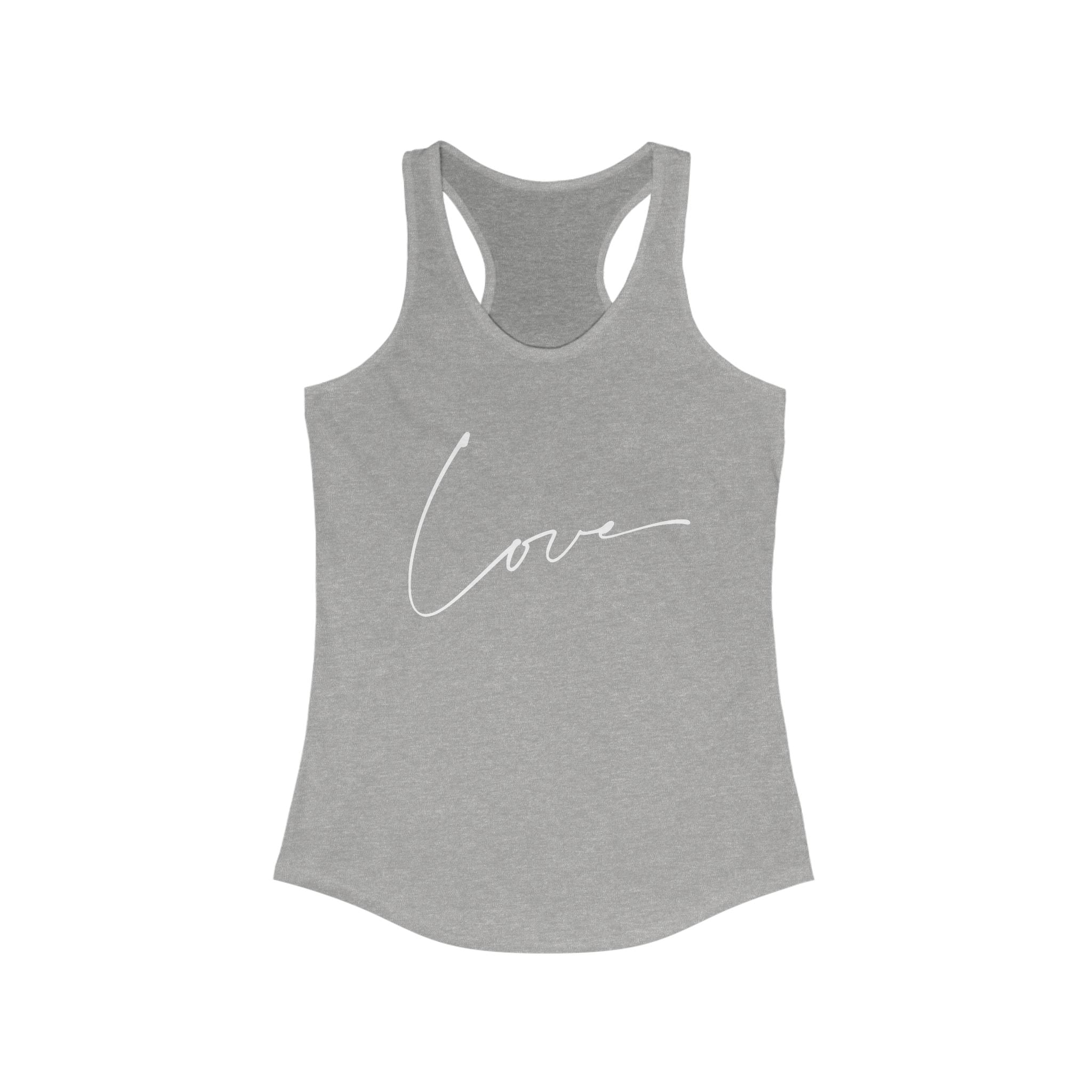 Workout Tank Tops for Women - Gym Exercise Athletic - Yoga Tops Racerback Sports Shirts - Love Print
