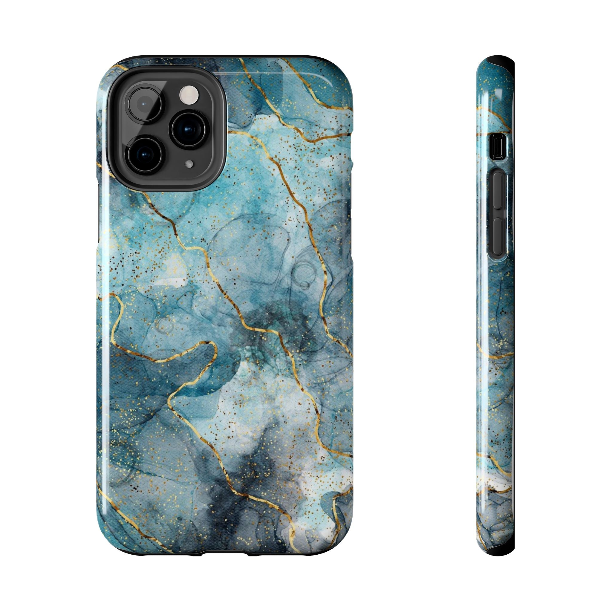 Blue Gold Marble, Elegant Phone Cases, Stylish Phone Covers, Chic Phone Protectors, Fashionable Case for Her, Trendy Smartphone Accessories