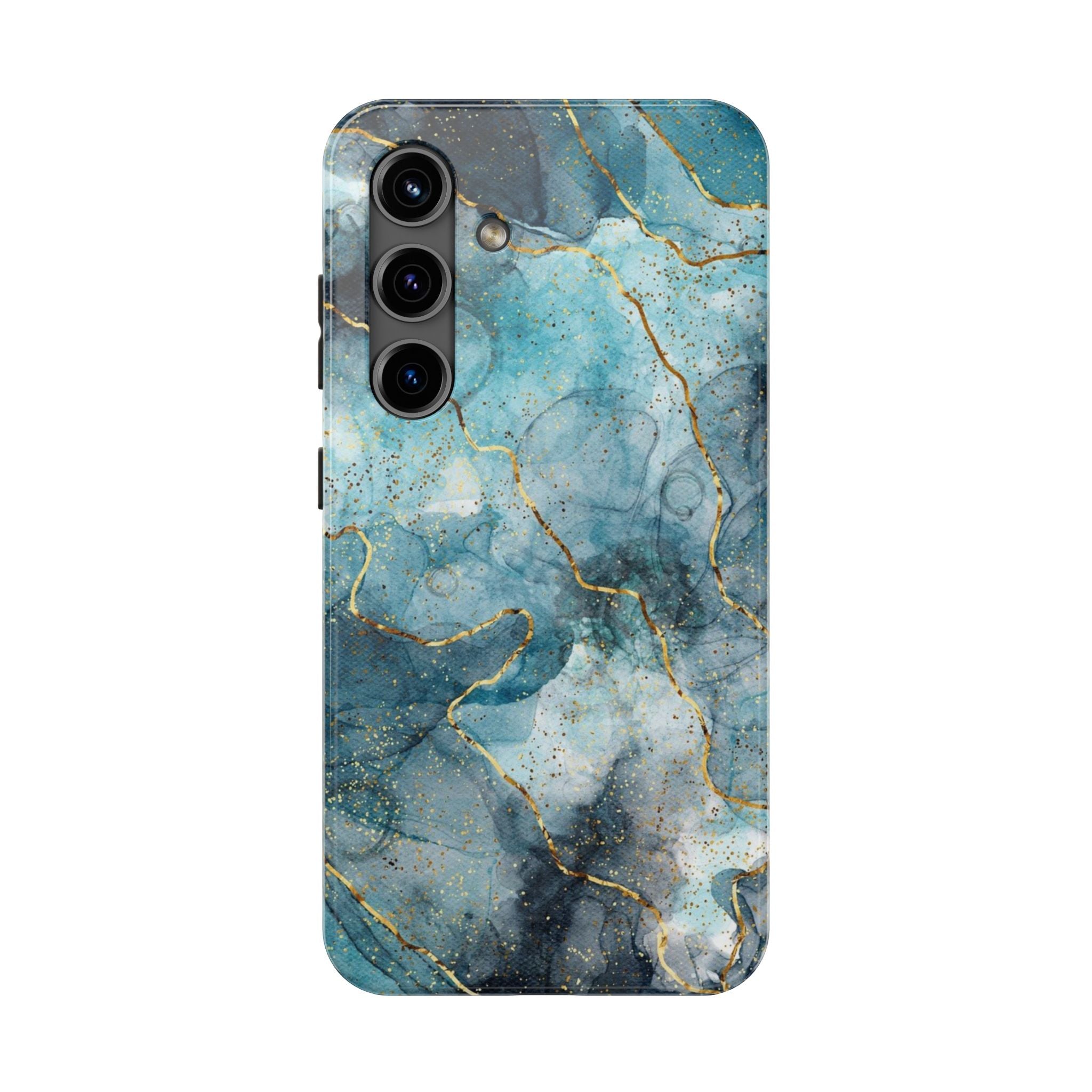Blue Gold Marble, Elegant Phone Cases, Stylish Phone Covers, Chic Phone Protectors, Fashionable Case for Her, Trendy Smartphone Accessories