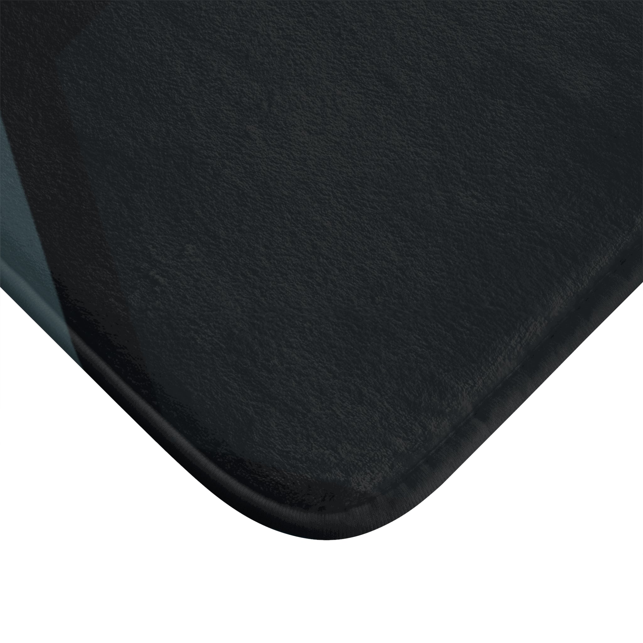 Black and Gray Memory Foam Microfiber Bath Mat - Extra Soft Non-Slip Plush Rug, Machine Washable, Bathroom Floor, Tub & Shower