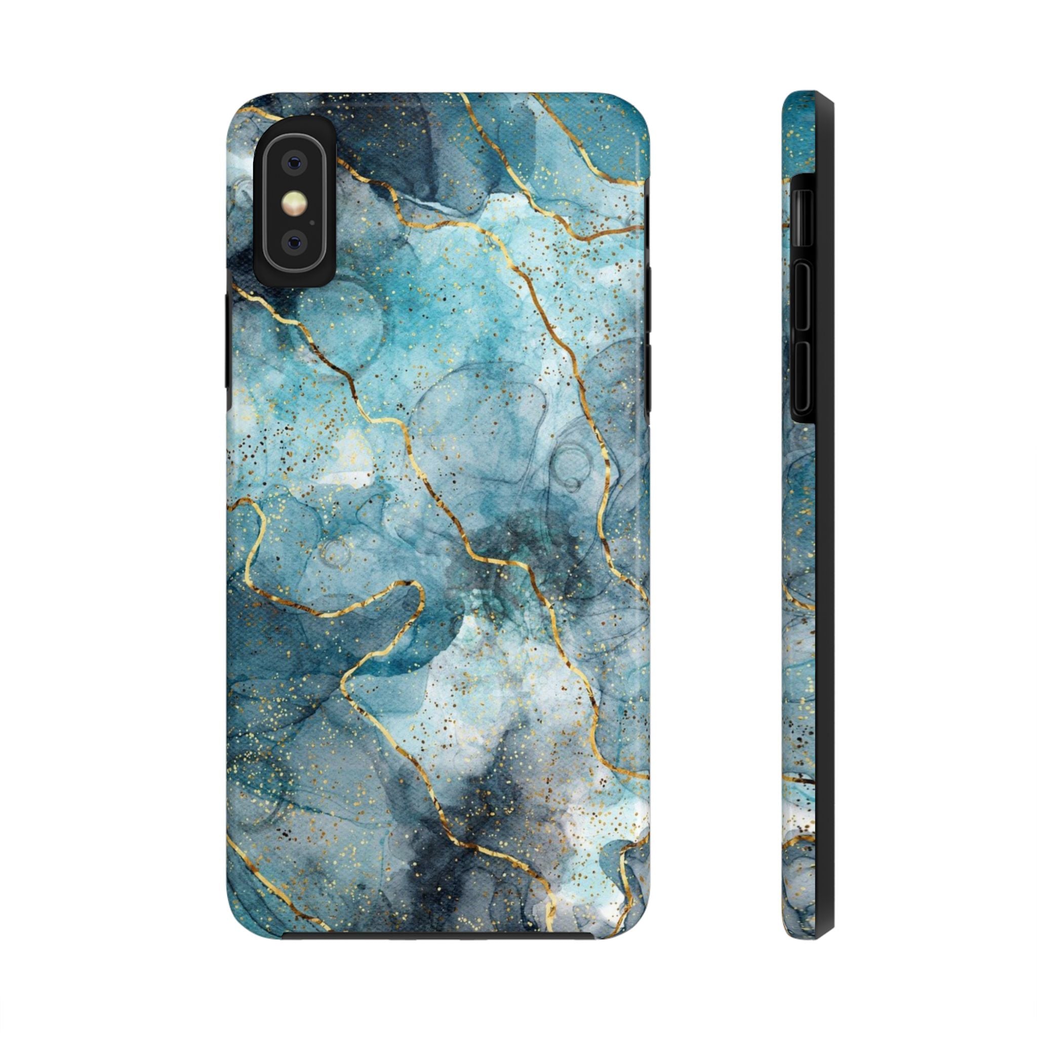 Blue Gold Marble, Elegant Phone Cases, Stylish Phone Covers, Chic Phone Protectors, Fashionable Case for Her, Trendy Smartphone Accessories