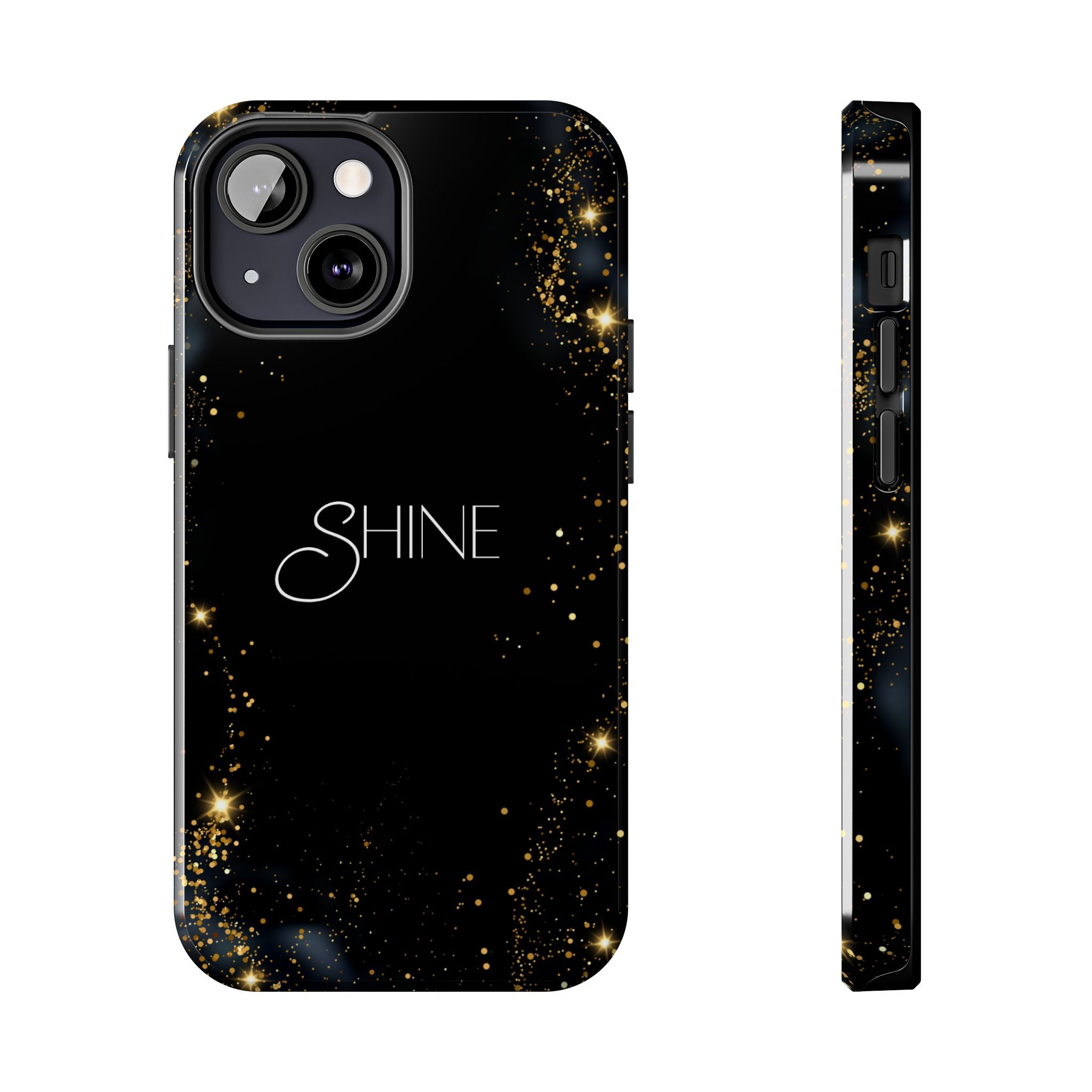 Black Shine Glitter, Elegant Phone Cases, Stylish Phone Covers, Chic Phone Protectors, Fashionable Case for Her, Trendy Smartphone Accessories
