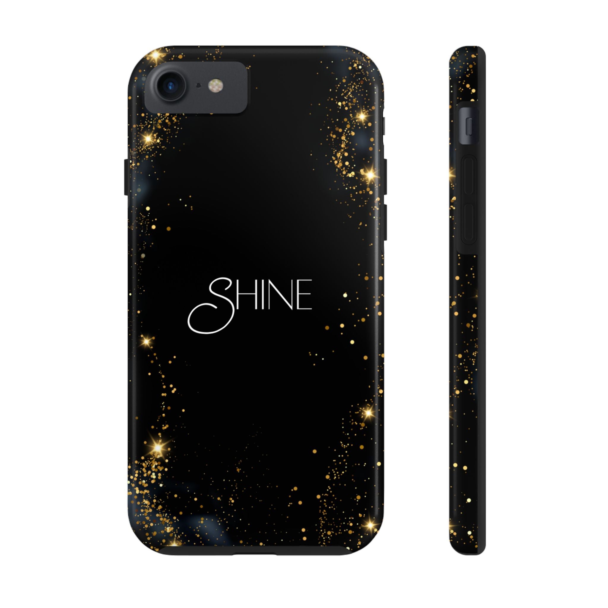 Black Shine Glitter, Elegant Phone Cases, Stylish Phone Covers, Chic Phone Protectors, Fashionable Case for Her, Trendy Smartphone Accessories