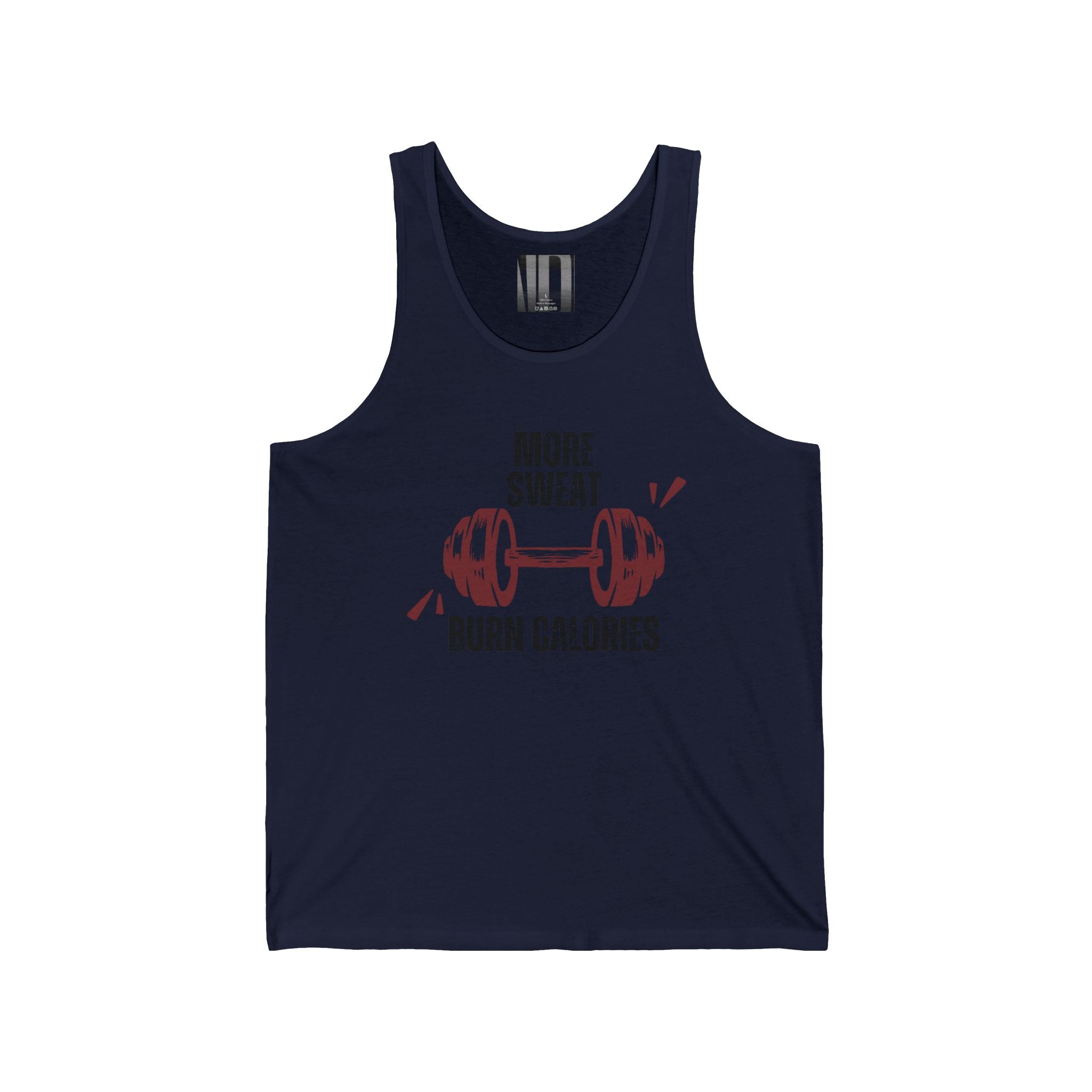 No More Sweat, Burn Calories, Gym Dudes Tank Top, Workout Sleeveless Shirt, Fitness Muscle Tee, Athletic Unisex Jersey Tank, Bodybuilding Tank, Exercise Vest