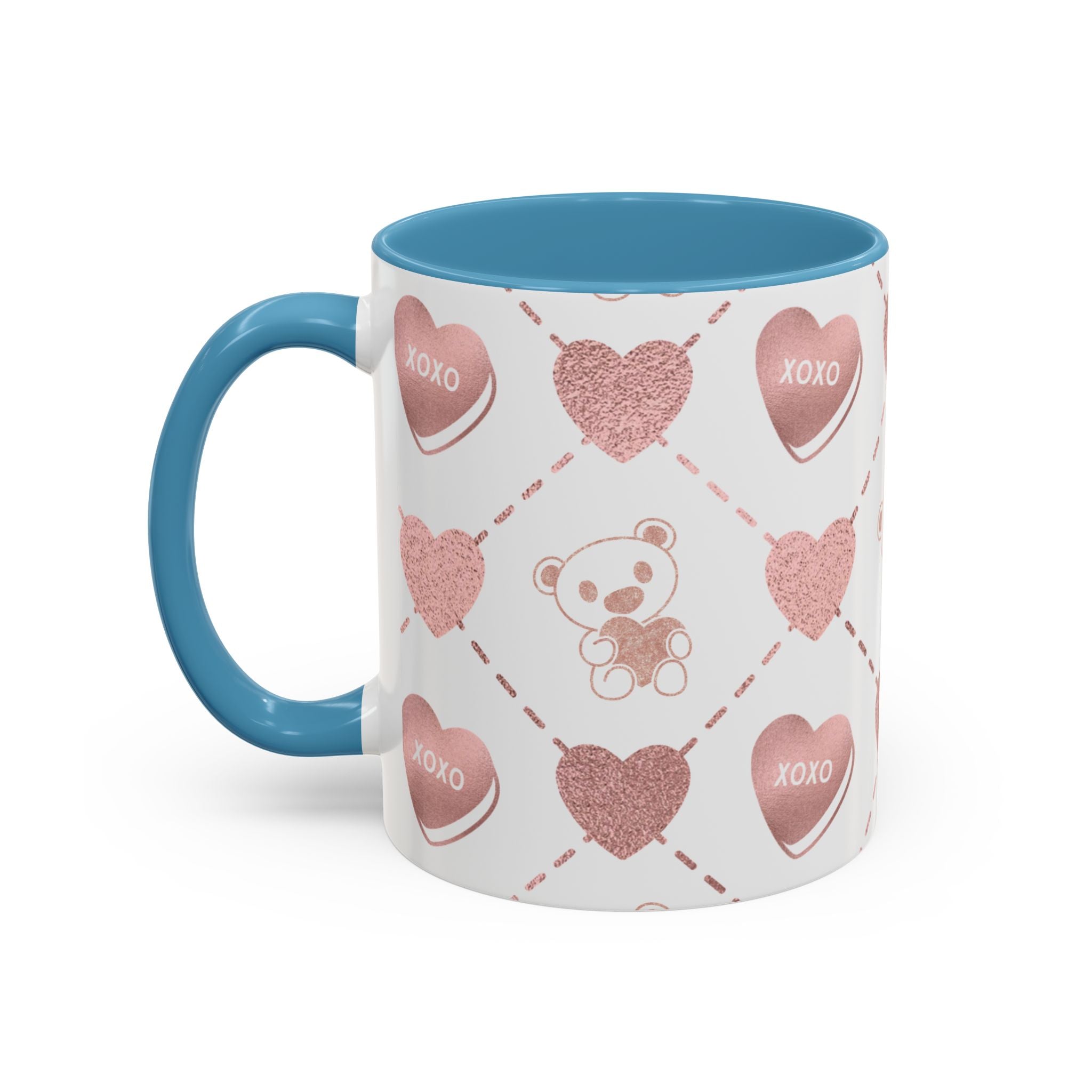Pink Valentine's Design, Holiday Drinkware, Valentines, Christmas Birthday Gifts for Couples, Her Boyfriend Girlfriend, Coffee Mug for Valentines Day,