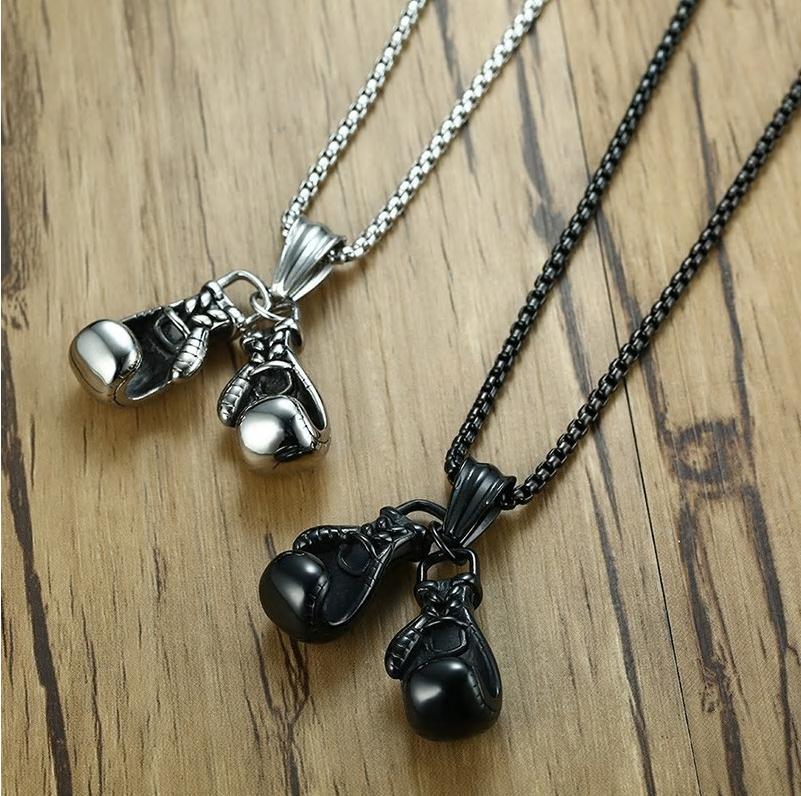 Boxing Gloves Stainless Steel Necklace for Men