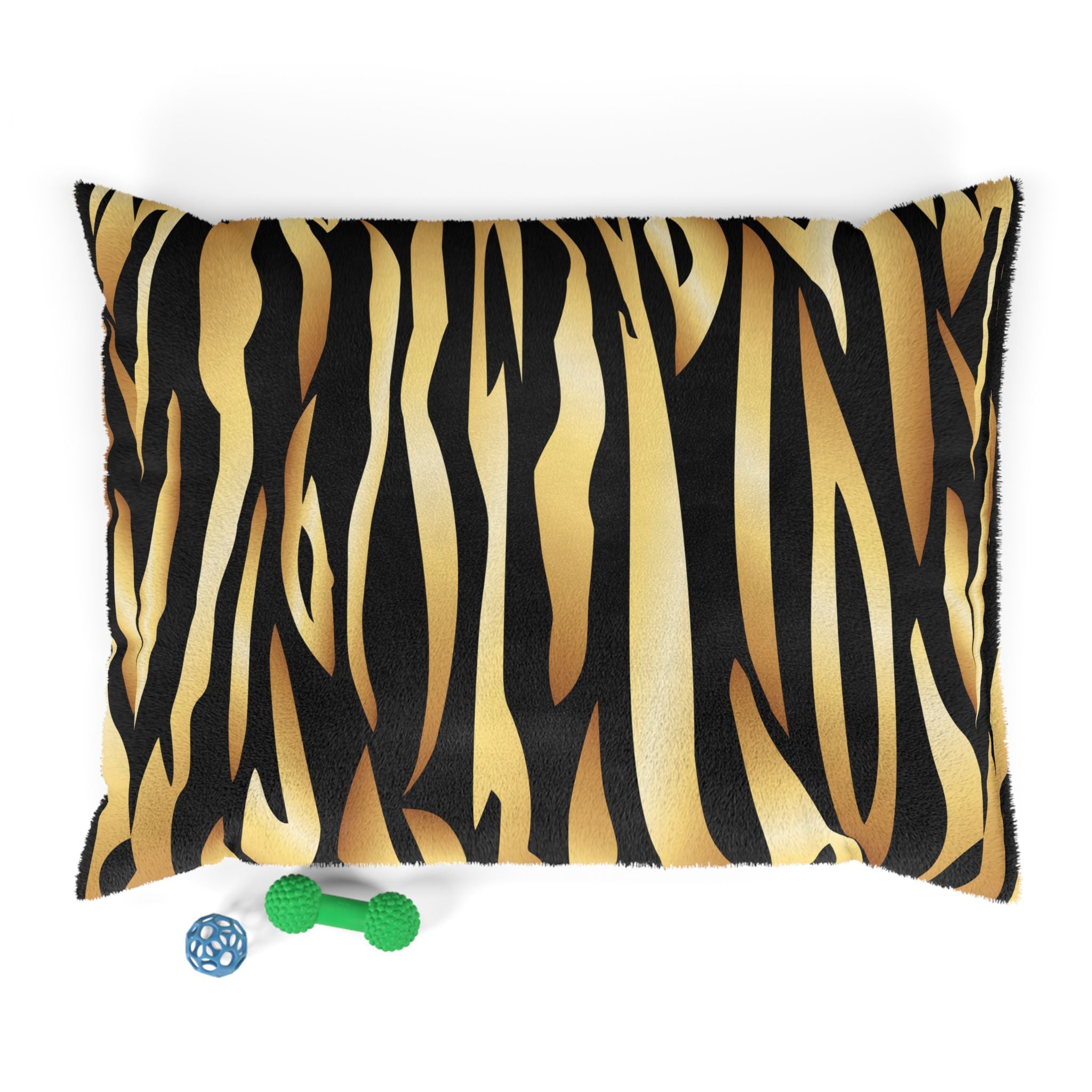 Black Gold Tiger Skin Pet Bed - Cat and Dog Bed, Anti-Anxiety Small Dog Bed, Calming Dog Bed for Puppy, Cozy Cat Bed, Fluffy Dog Beds for Small Dogs, Washable Puppy Bed for Indoor Pets