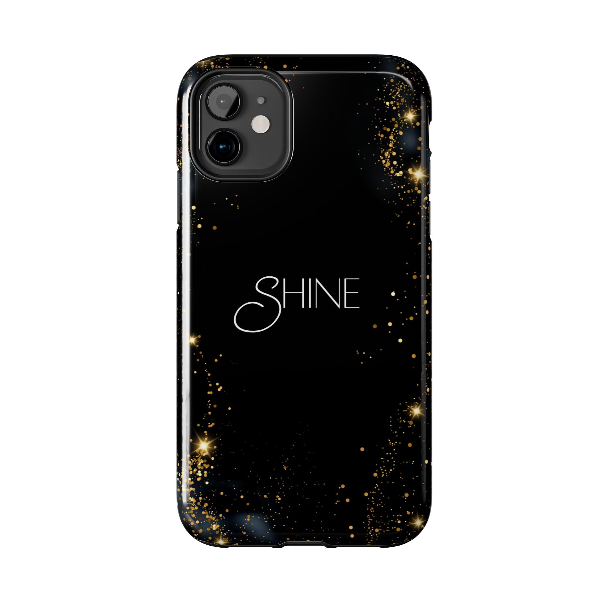 Black Shine Glitter, Elegant Phone Cases, Stylish Phone Covers, Chic Phone Protectors, Fashionable Case for Her, Trendy Smartphone Accessories