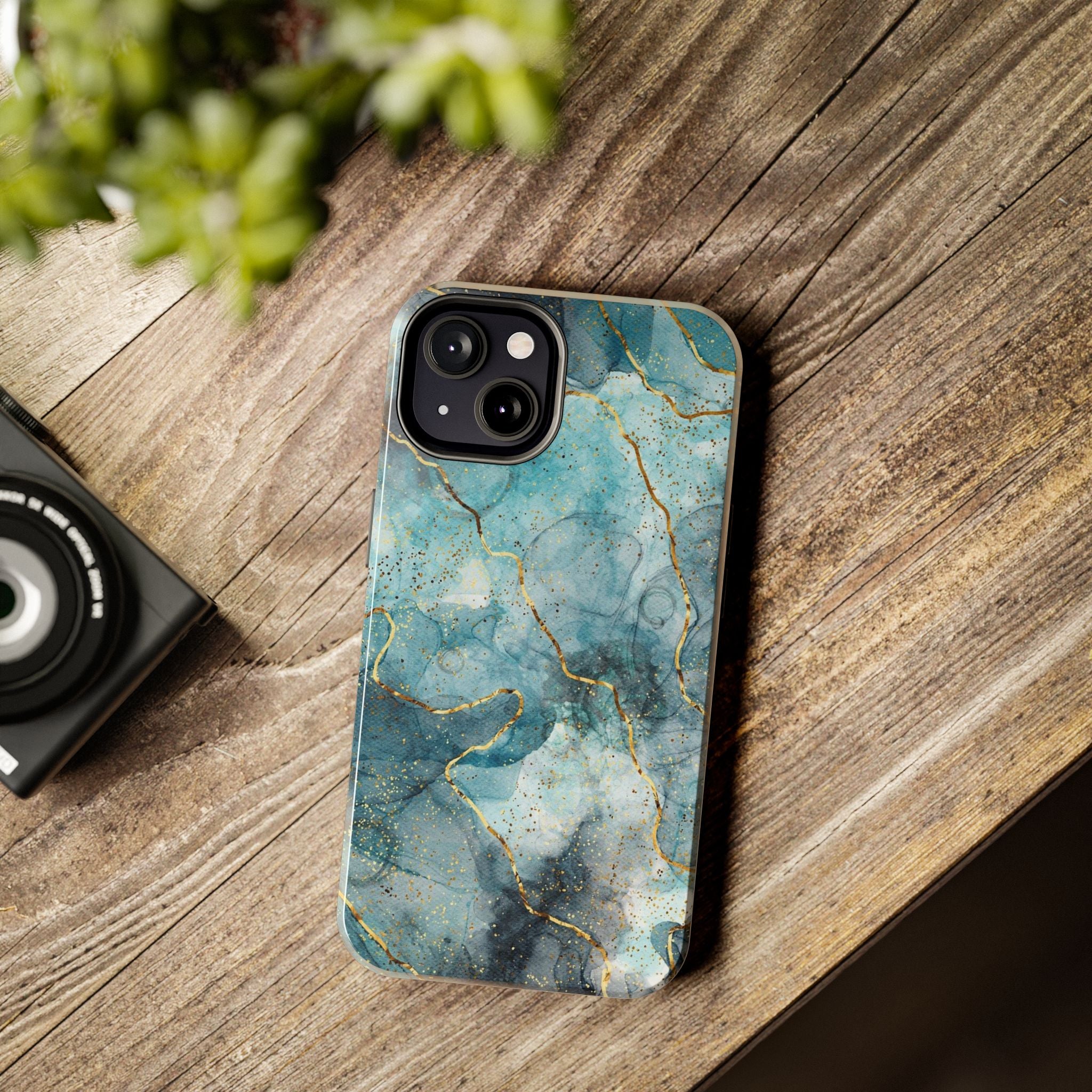 Blue Gold Marble, Elegant Phone Cases, Stylish Phone Covers, Chic Phone Protectors, Fashionable Case for Her, Trendy Smartphone Accessories