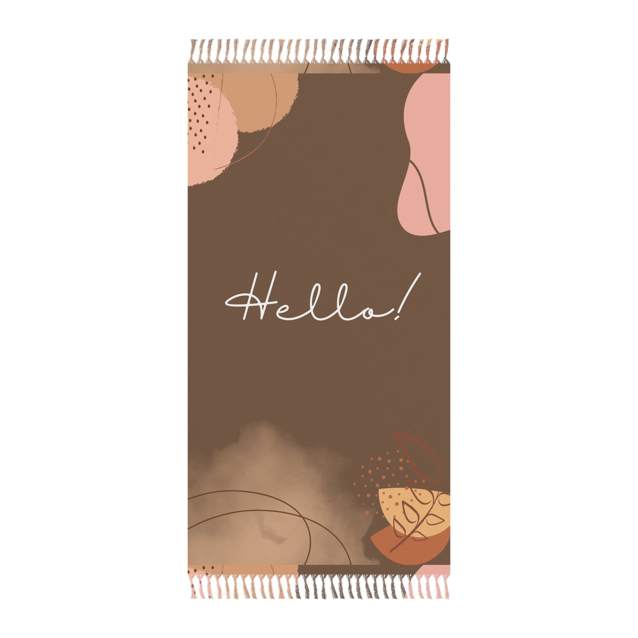 Brown Creative Boho Beach Cloth, Stylish Gift for Her, Trendy Sarong, Summer Wrap, Beach Cover-Up, Bohemian Scarf