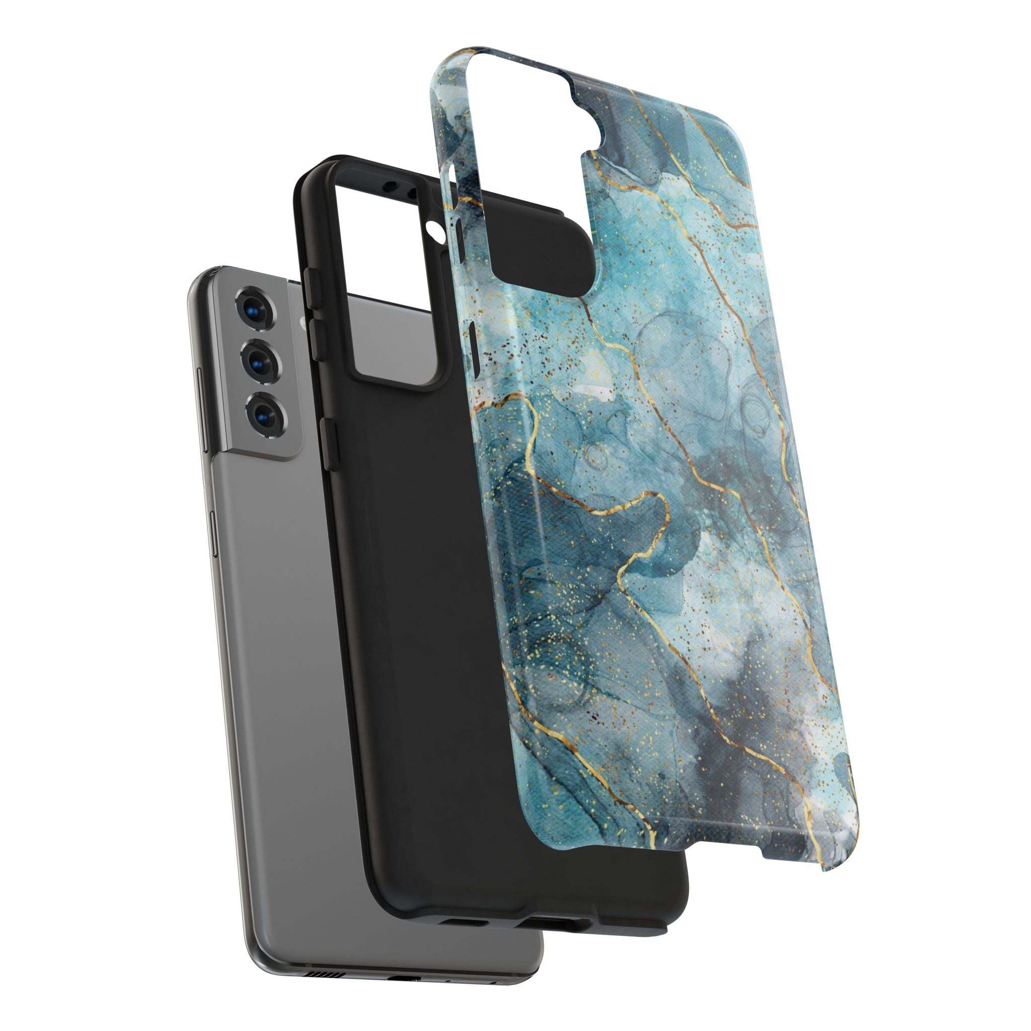 Blue Gold Marble, Elegant Phone Cases, Stylish Phone Covers, Chic Phone Protectors, Fashionable Case for Her, Trendy Smartphone Accessories