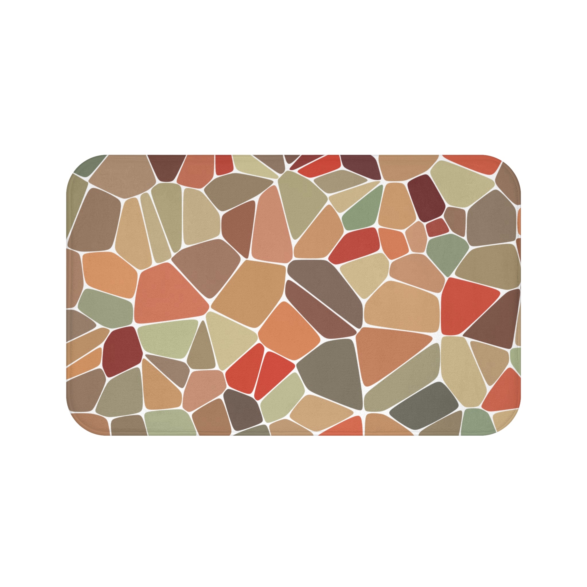 Floral Memory Foam Microfiber Bath Mat - Extra Soft Non-Slip Plush Rug, Machine Washable, Bathroom Floor, Tub & Shower