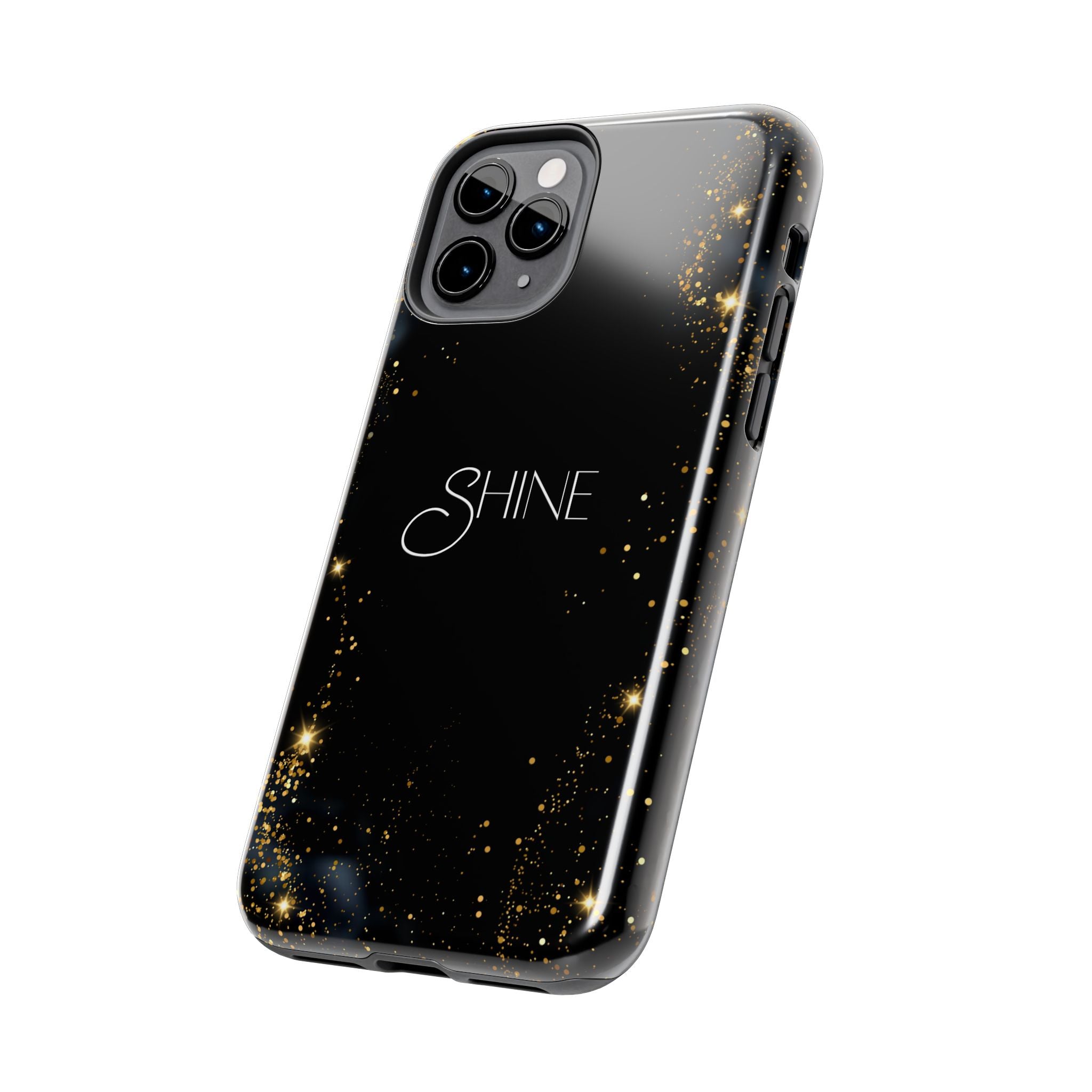 Black Shine Glitter, Elegant Phone Cases, Stylish Phone Covers, Chic Phone Protectors, Fashionable Case for Her, Trendy Smartphone Accessories