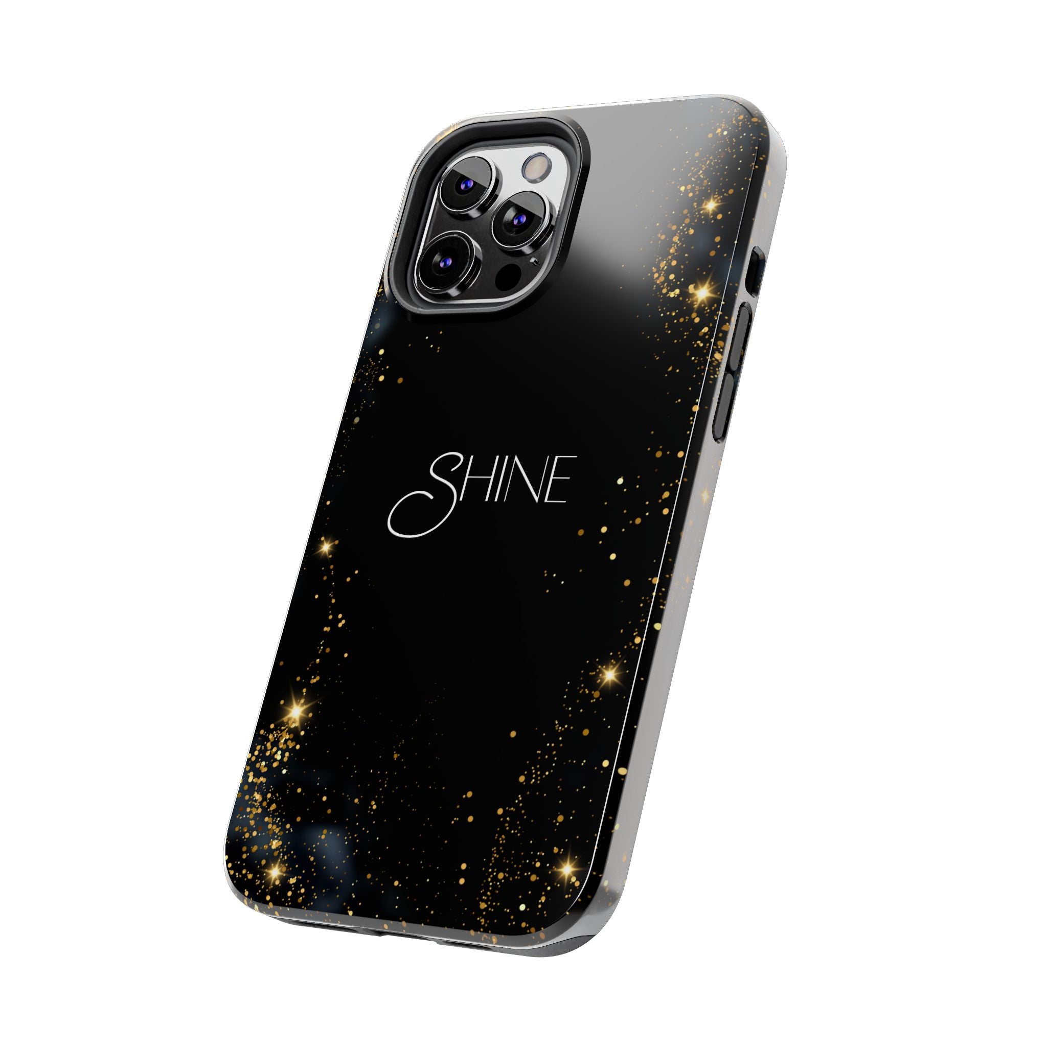 Black Shine Glitter, Elegant Phone Cases, Stylish Phone Covers, Chic Phone Protectors, Fashionable Case for Her, Trendy Smartphone Accessories