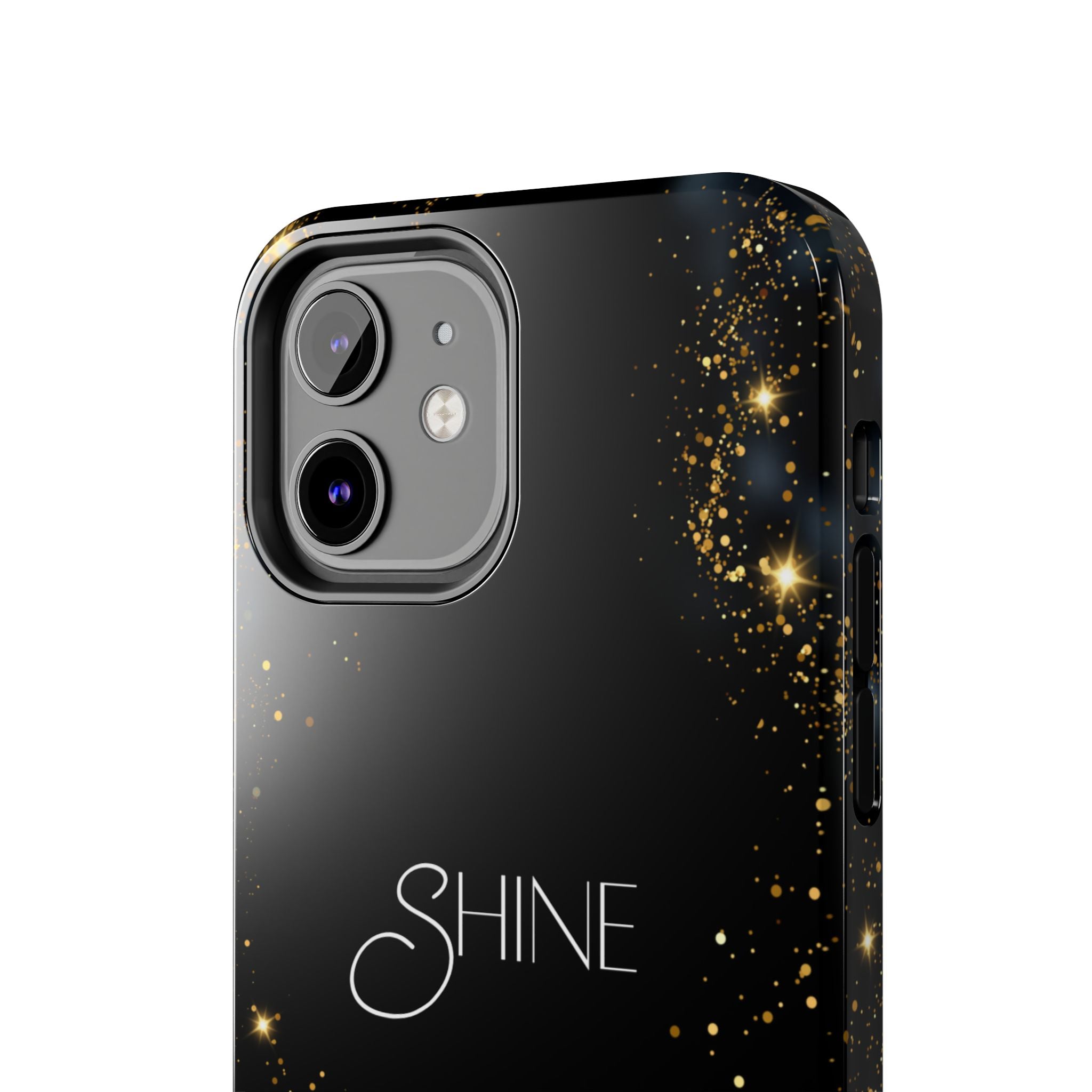 Black Shine Glitter, Elegant Phone Cases, Stylish Phone Covers, Chic Phone Protectors, Fashionable Case for Her, Trendy Smartphone Accessories