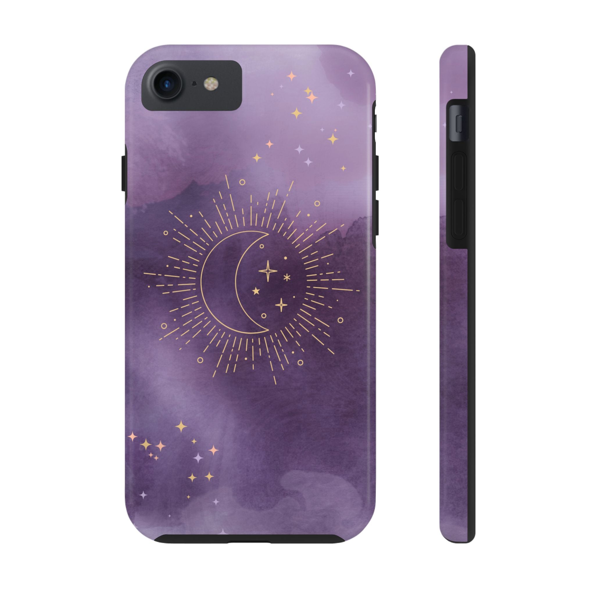 Purple Celestial Watercolor Design, Elegant Phone Cases, Stylish Phone Covers, Chic Phone Protectors, Fashionable Case for Her, Trendy Smartphone Accessories
