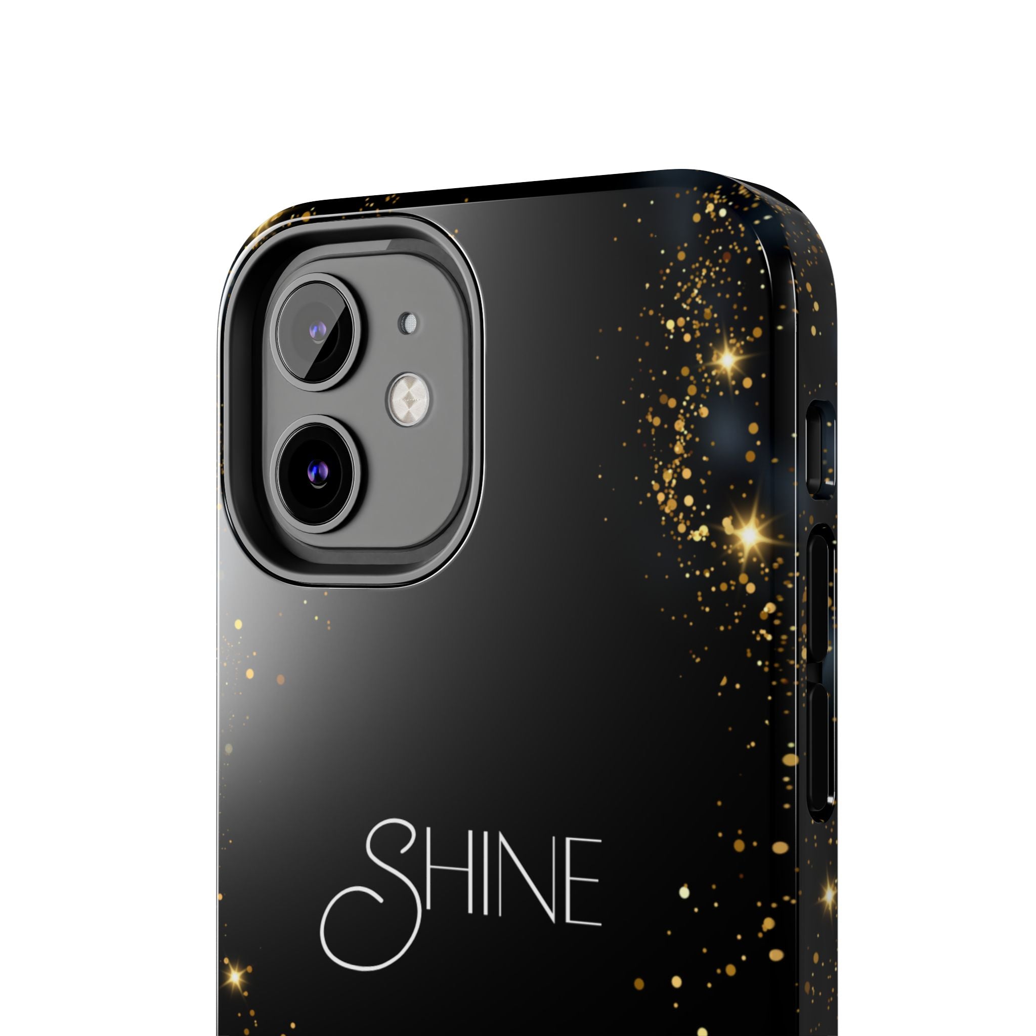 Black Shine Glitter, Elegant Phone Cases, Stylish Phone Covers, Chic Phone Protectors, Fashionable Case for Her, Trendy Smartphone Accessories