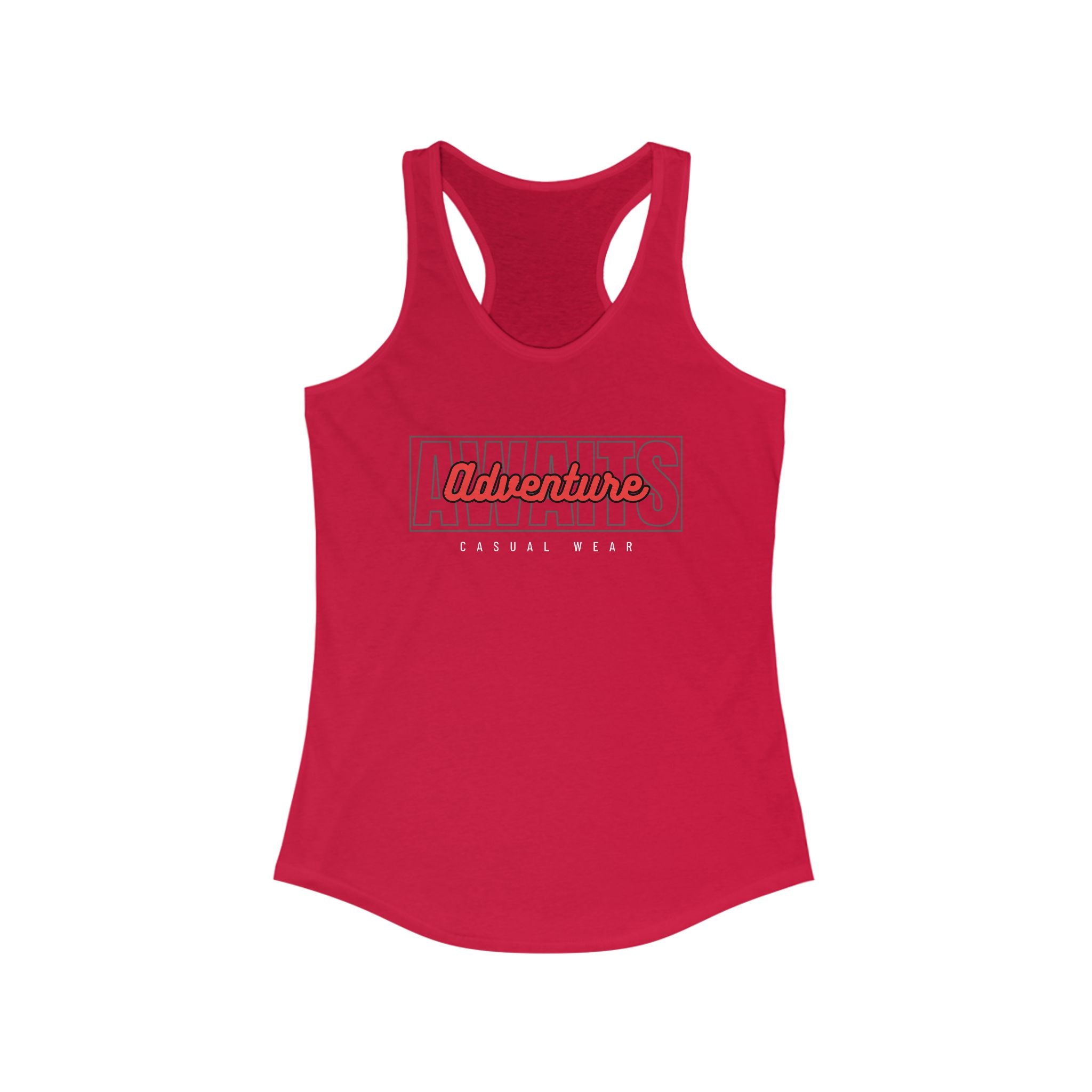 Workout Tank Tops for Women - Gym Exercise Athletic - Yoga Tops Racerback Sports Shirts - Adventure Awaits - Shirt Print