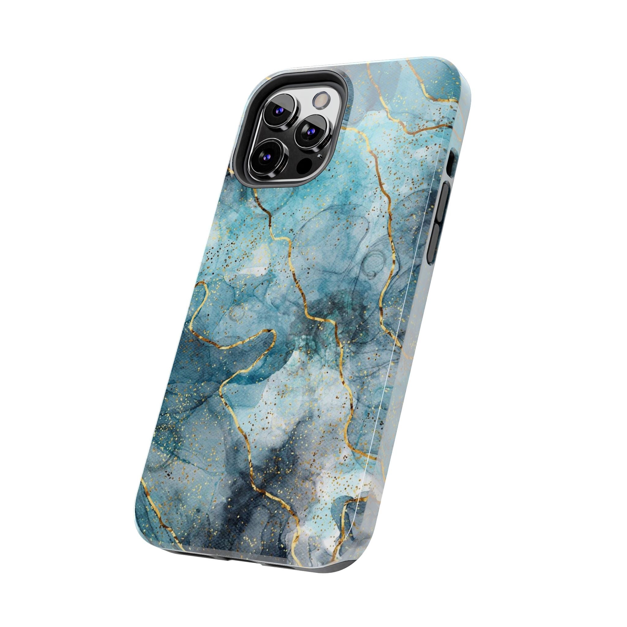 Blue Gold Marble, Elegant Phone Cases, Stylish Phone Covers, Chic Phone Protectors, Fashionable Case for Her, Trendy Smartphone Accessories