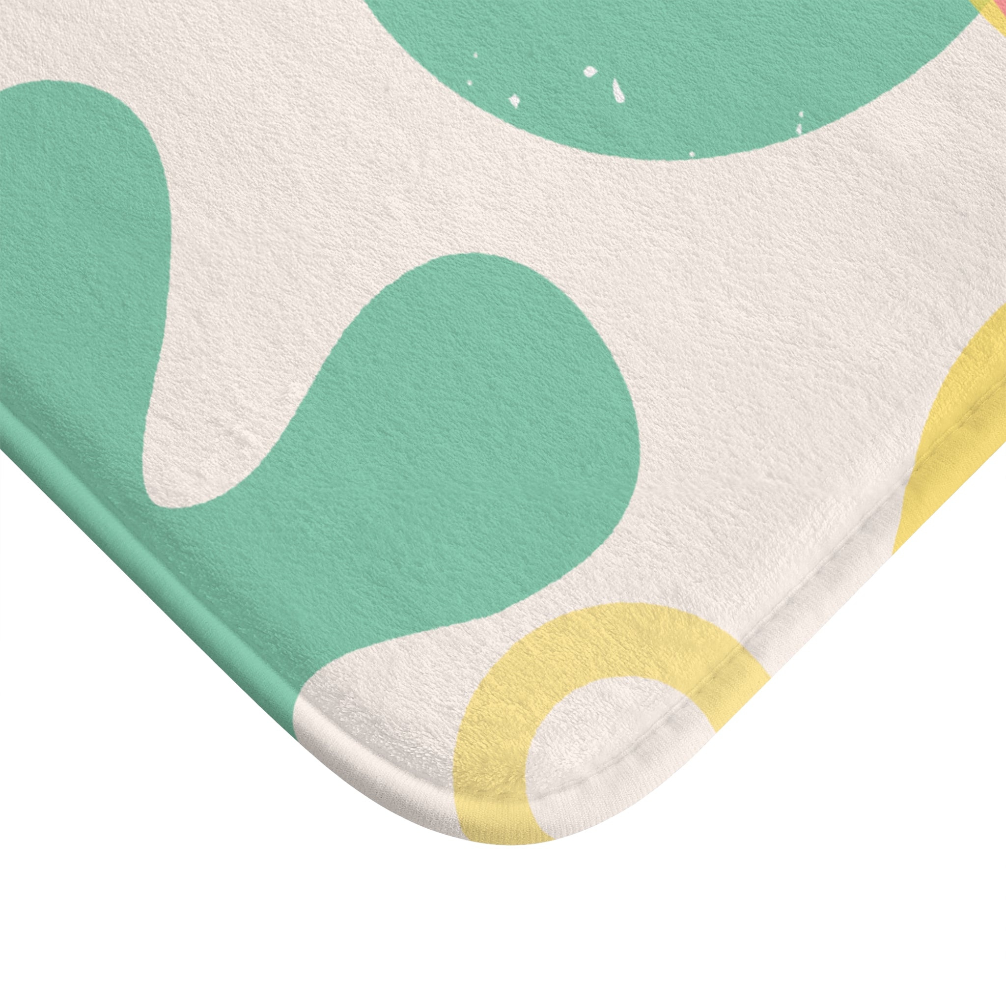 Colorful Memory Foam Microfiber Bath Mat - Extra Soft Non-Slip Plush Rug, Machine Washable, Bathroom Floor, Tub & Shower