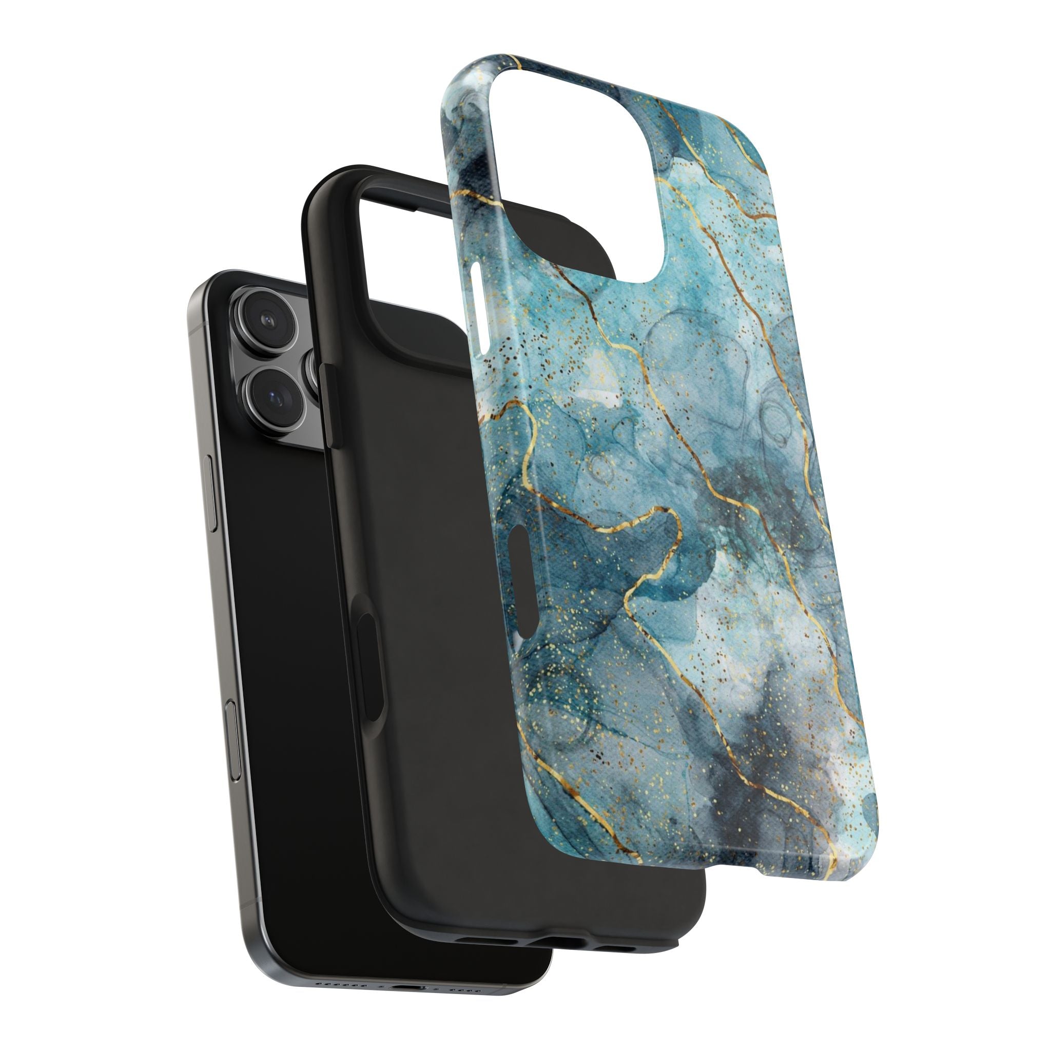 Blue Gold Marble, Elegant Phone Cases, Stylish Phone Covers, Chic Phone Protectors, Fashionable Case for Her, Trendy Smartphone Accessories