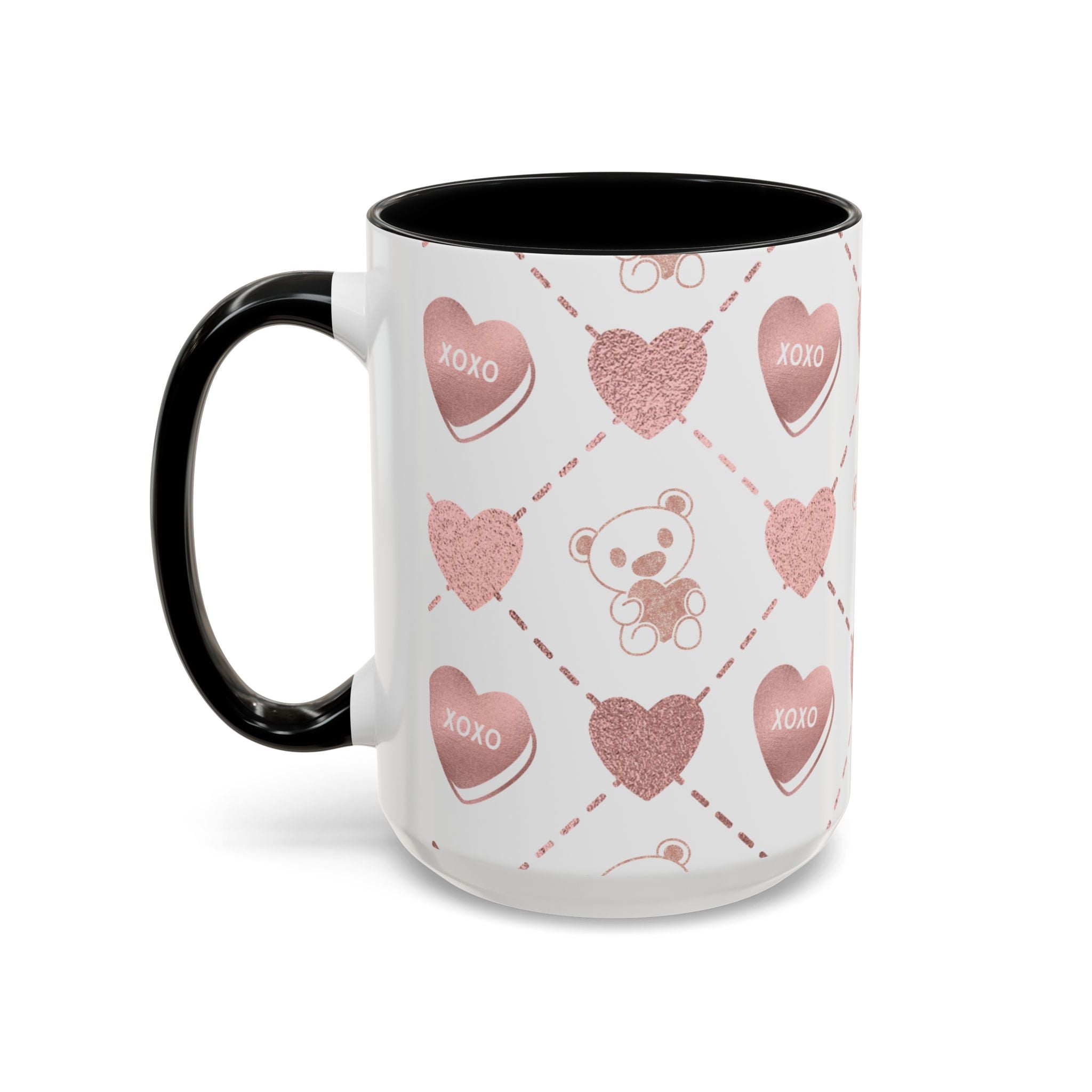 Pink Valentine's Design, Holiday Drinkware, Valentines, Christmas Birthday Gifts for Couples, Her Boyfriend Girlfriend, Coffee Mug for Valentines Day,