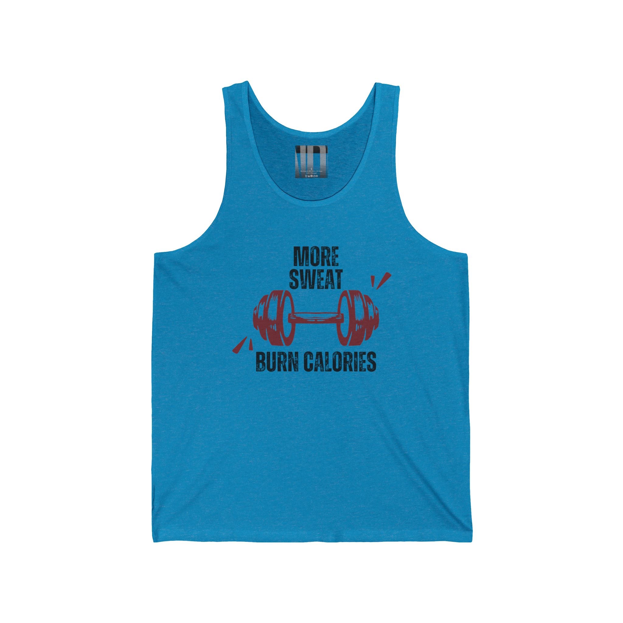 No More Sweat, Burn Calories, Gym Dudes Tank Top, Workout Sleeveless Shirt, Fitness Muscle Tee, Athletic Unisex Jersey Tank, Bodybuilding Tank, Exercise Vest
