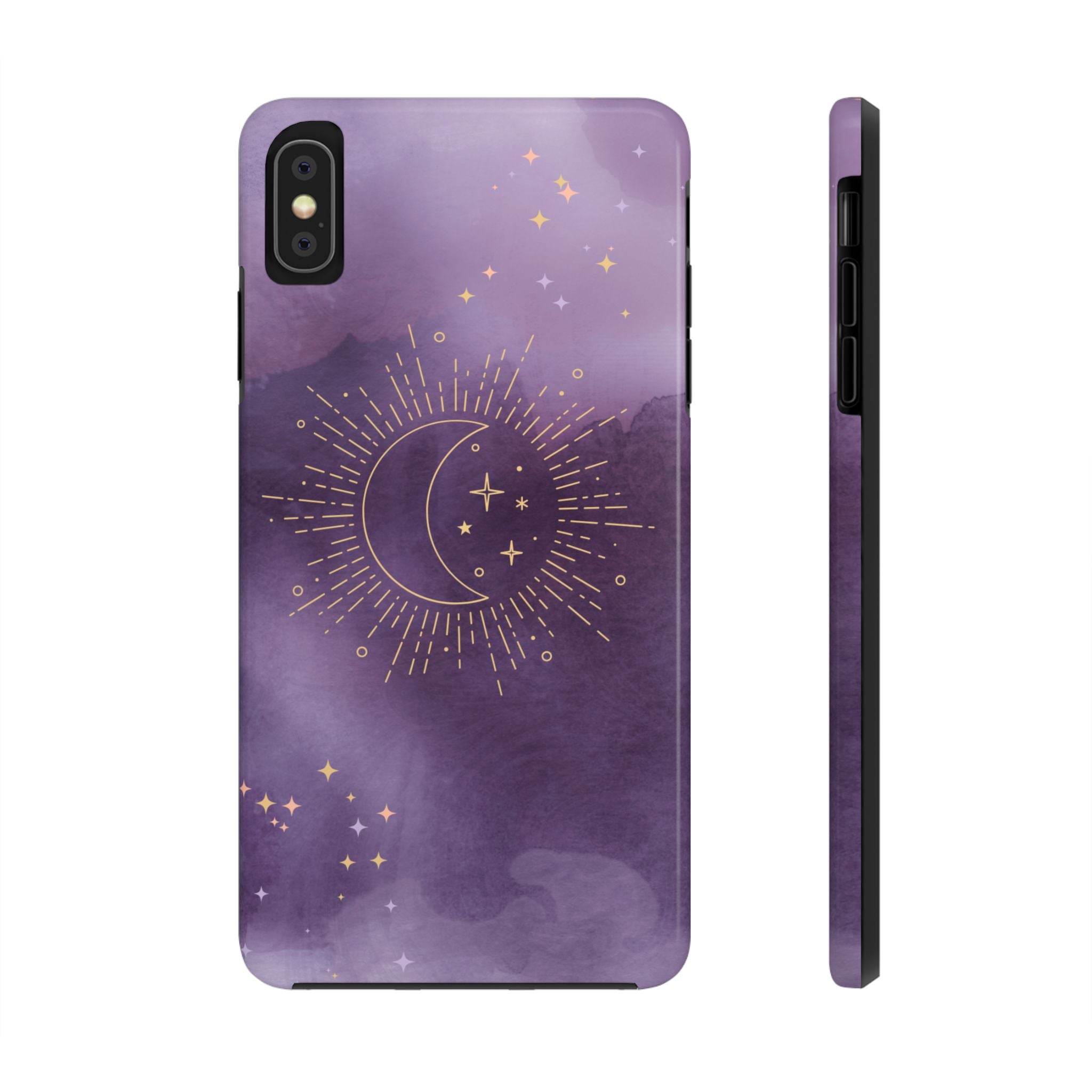 Purple Celestial Watercolor Design, Elegant Phone Cases, Stylish Phone Covers, Chic Phone Protectors, Fashionable Case for Her, Trendy Smartphone Accessories