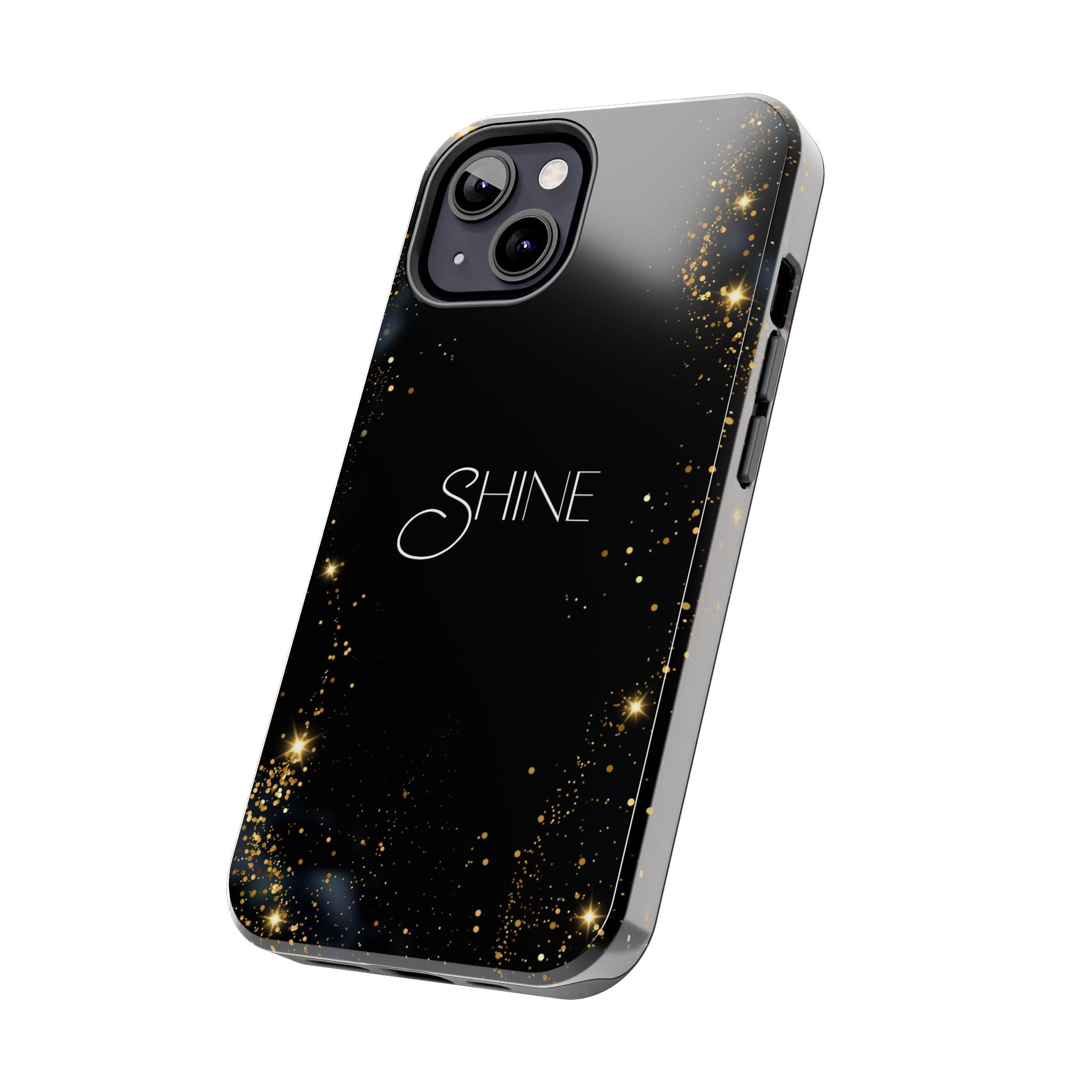 Black Shine Glitter, Elegant Phone Cases, Stylish Phone Covers, Chic Phone Protectors, Fashionable Case for Her, Trendy Smartphone Accessories