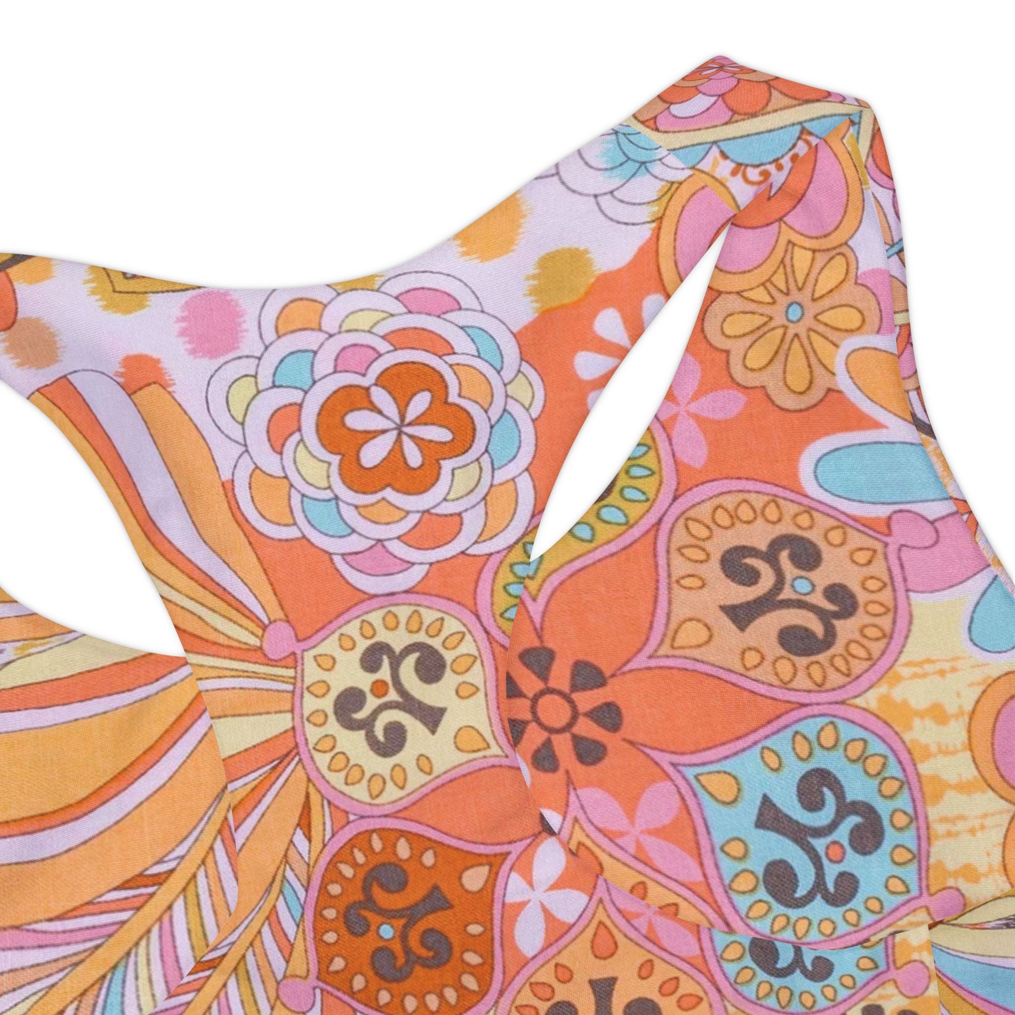 Pink and White Swimsuit Set, Floral Pattern Two Piece Bathing Suit, Cute Girls Swimwear, Summer Beach Outfit, Kids Swim Set