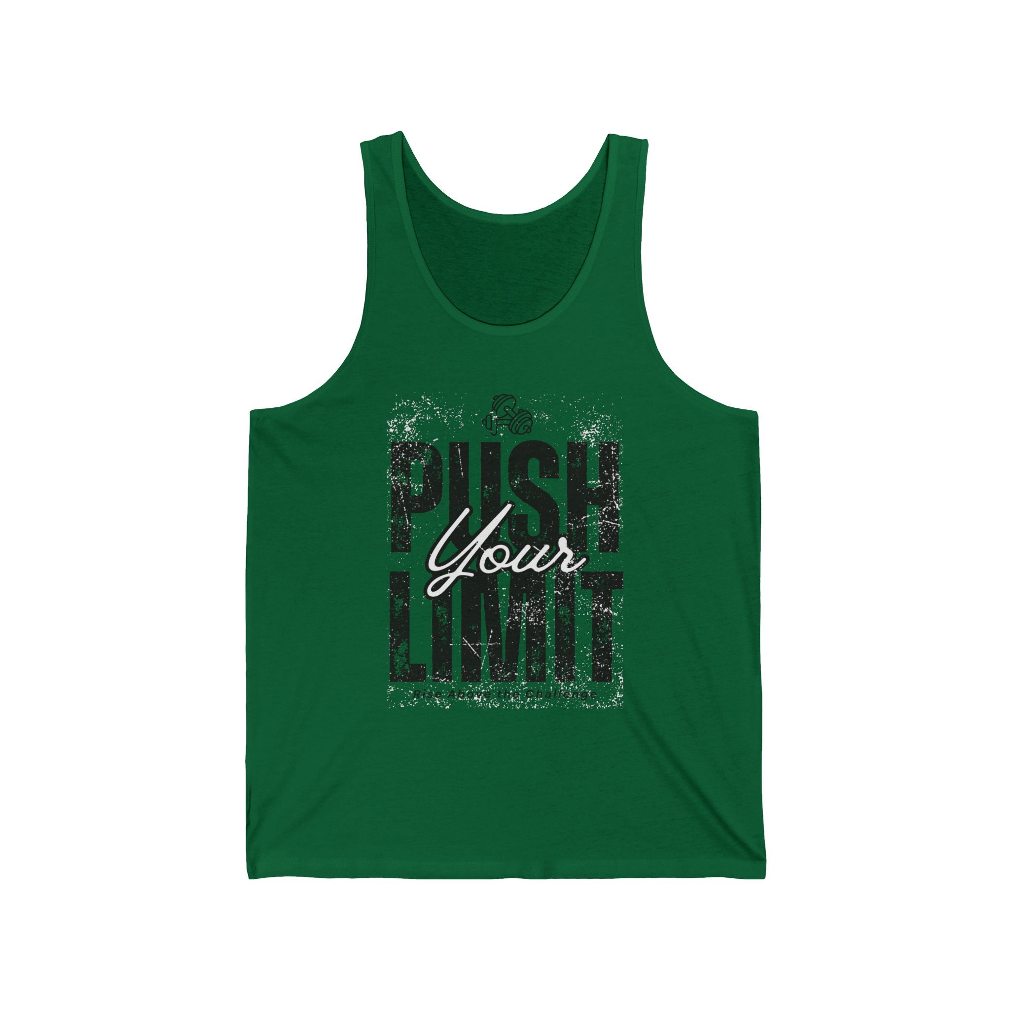 Push Yourself to The Limit, Gym Dudes Tank Top, Workout Sleeveless Shirt, Fitness Muscle Tee, Athletic Unisex Jersey Tank, Bodybuilding Tank, Exercise Vest