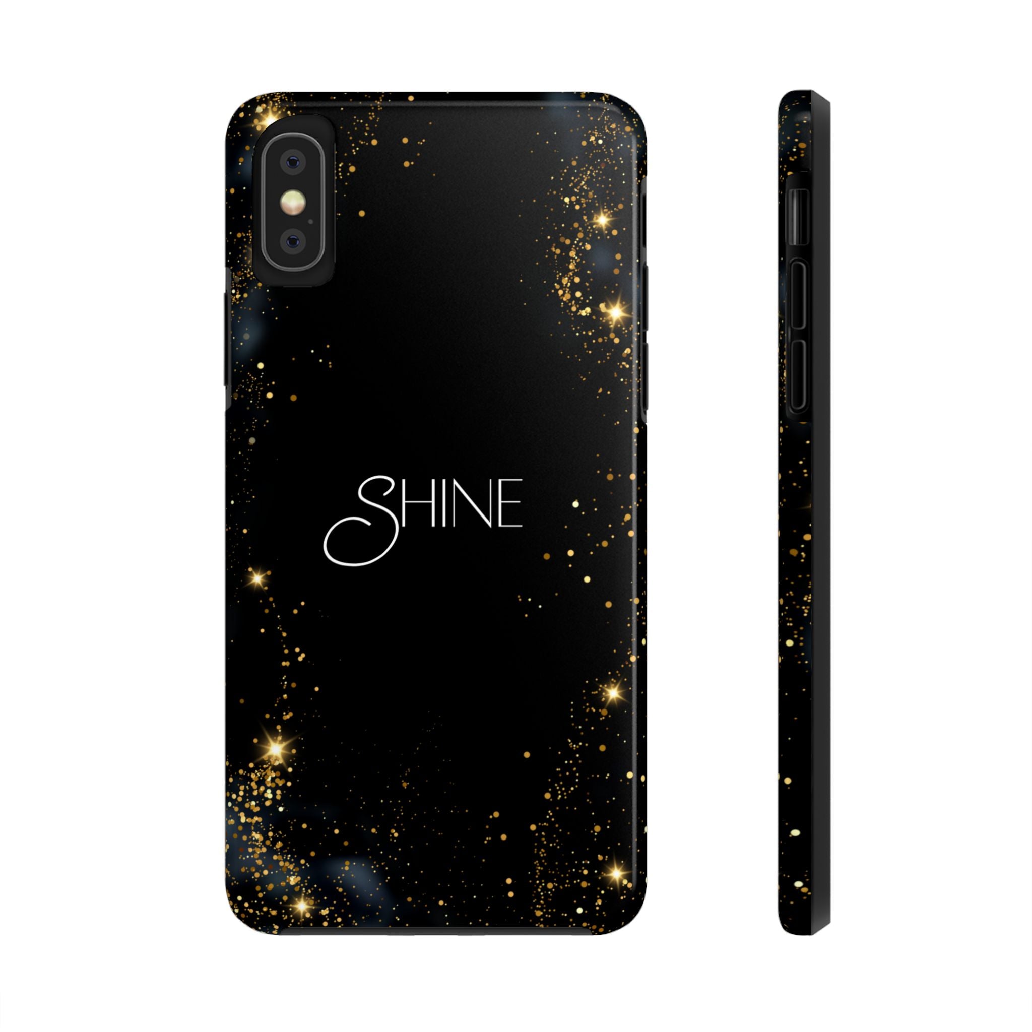 Black Shine Glitter, Elegant Phone Cases, Stylish Phone Covers, Chic Phone Protectors, Fashionable Case for Her, Trendy Smartphone Accessories
