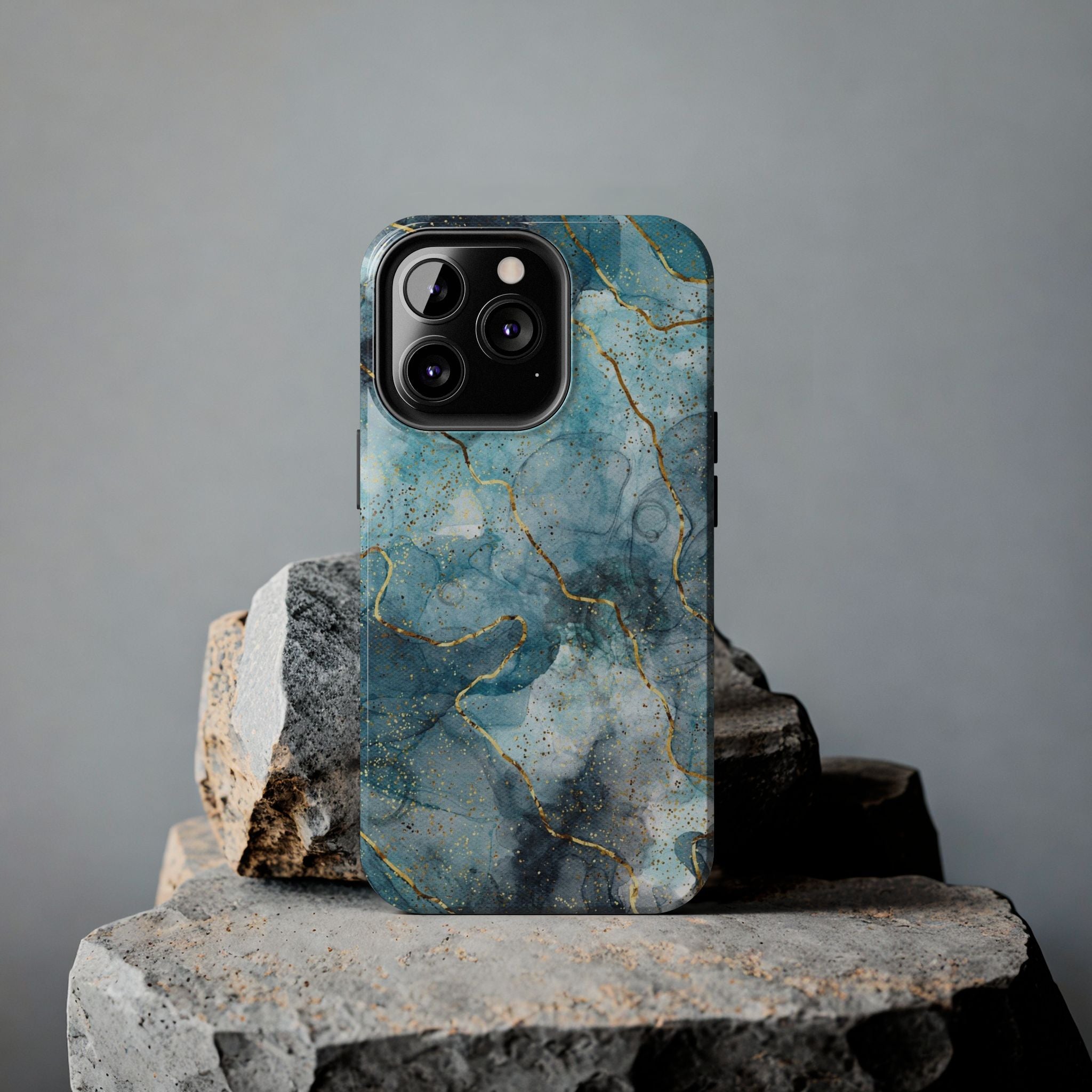 Blue Gold Marble, Elegant Phone Cases, Stylish Phone Covers, Chic Phone Protectors, Fashionable Case for Her, Trendy Smartphone Accessories