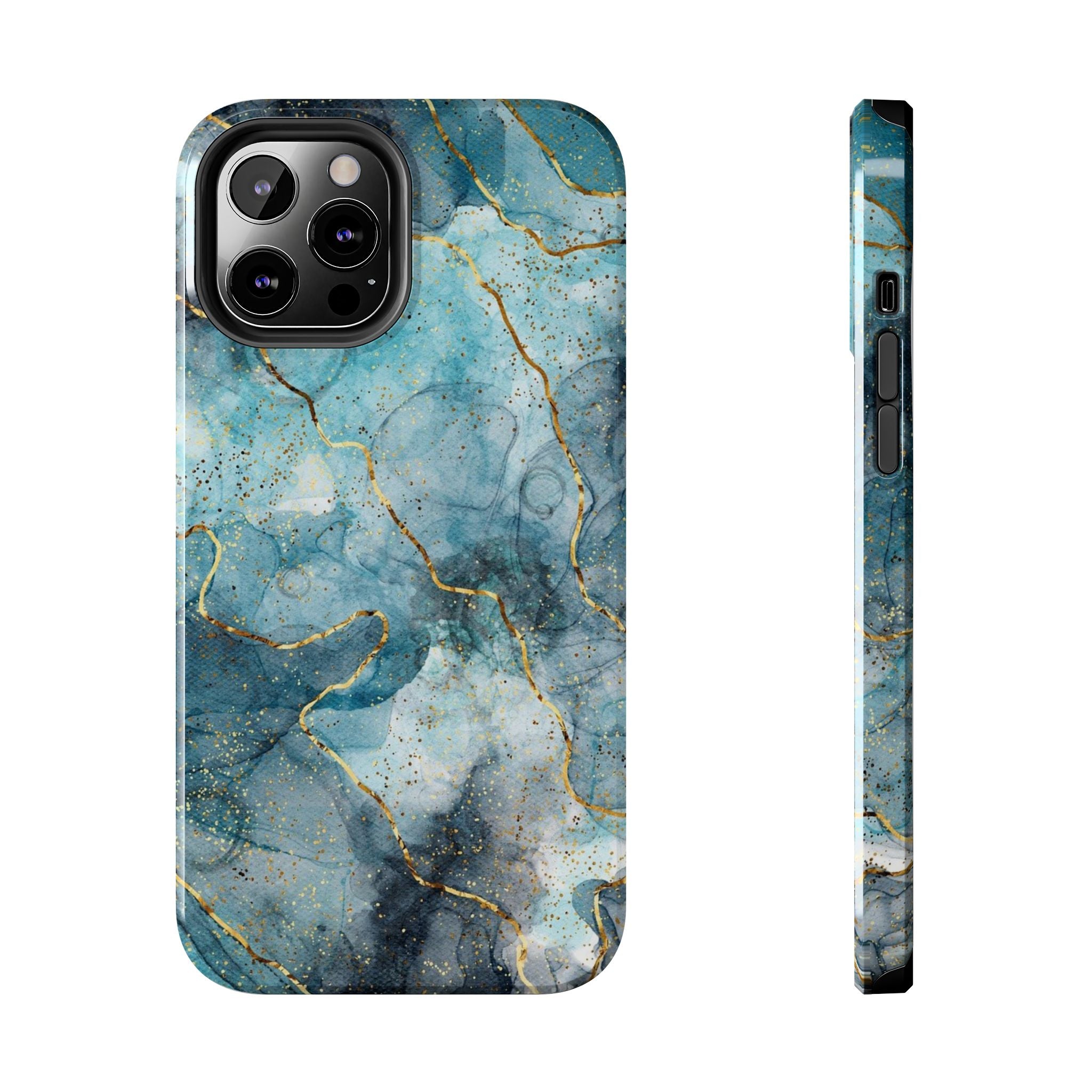 Blue Gold Marble, Elegant Phone Cases, Stylish Phone Covers, Chic Phone Protectors, Fashionable Case for Her, Trendy Smartphone Accessories