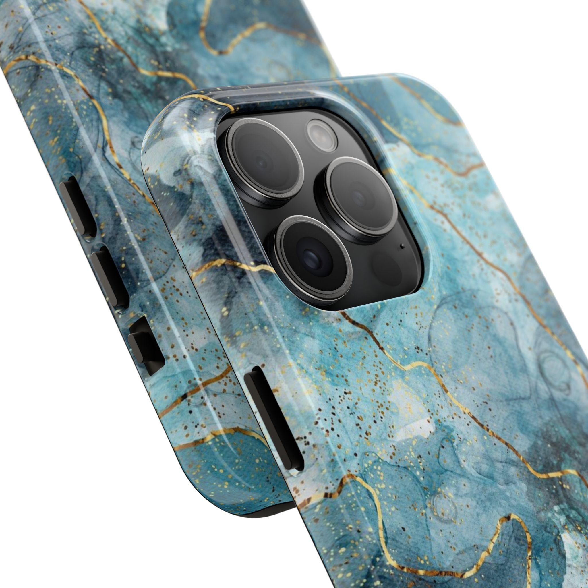 Blue Gold Marble, Elegant Phone Cases, Stylish Phone Covers, Chic Phone Protectors, Fashionable Case for Her, Trendy Smartphone Accessories