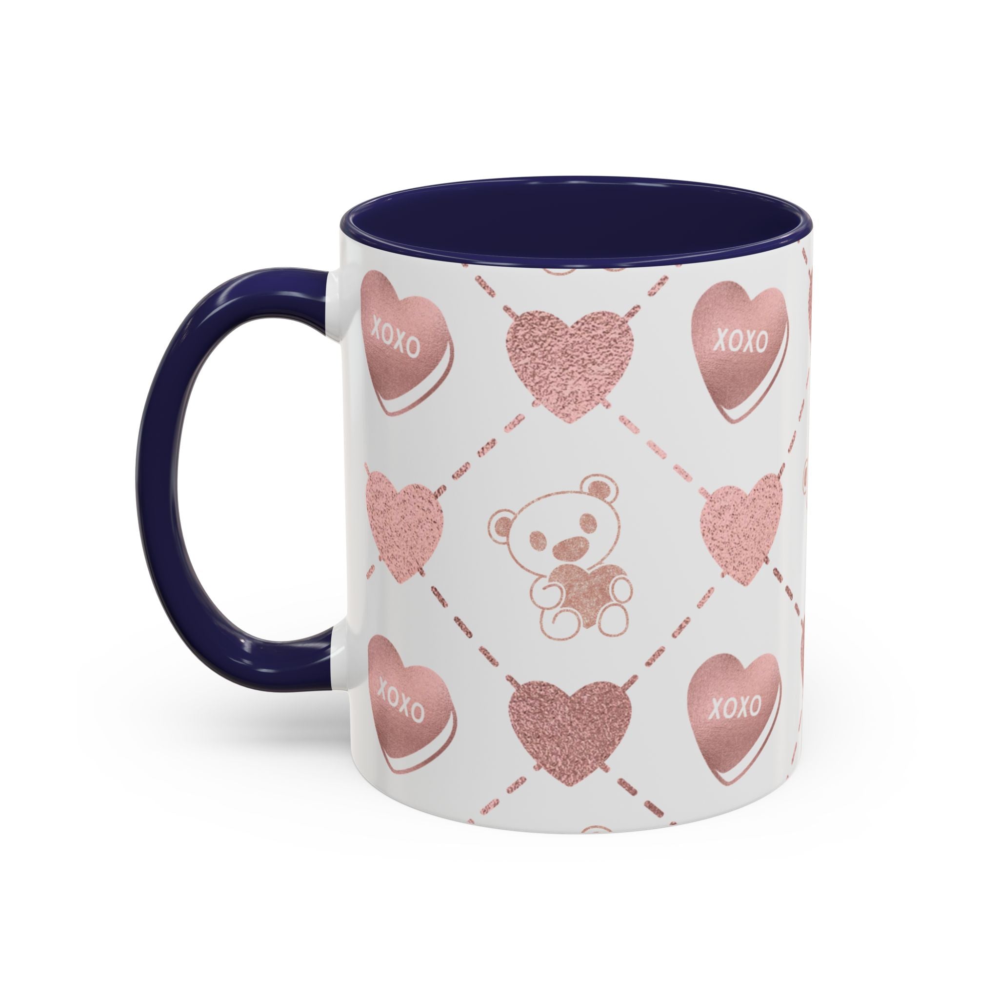 Pink Valentine's Design, Holiday Drinkware, Valentines, Christmas Birthday Gifts for Couples, Her Boyfriend Girlfriend, Coffee Mug for Valentines Day,