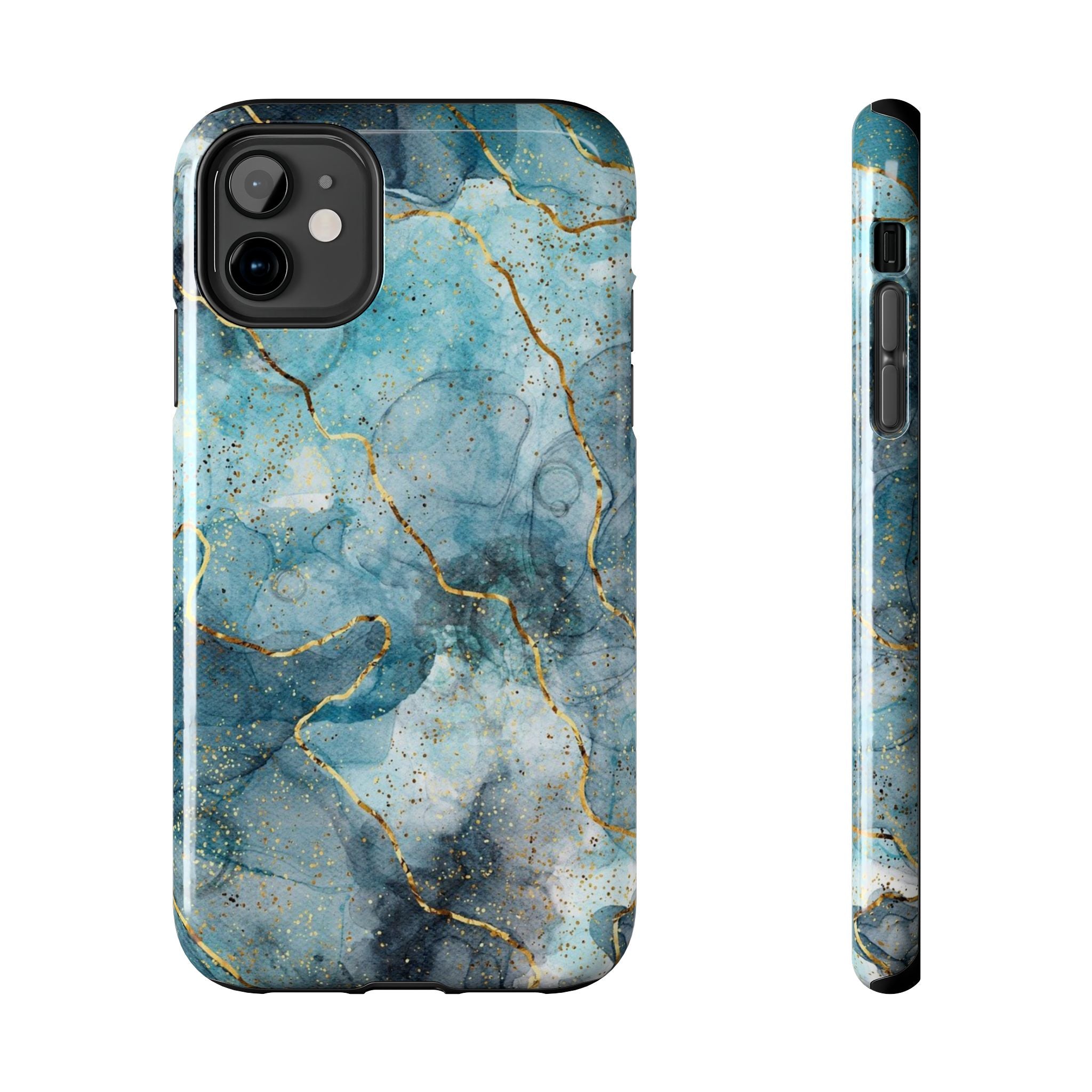 Blue Gold Marble, Elegant Phone Cases, Stylish Phone Covers, Chic Phone Protectors, Fashionable Case for Her, Trendy Smartphone Accessories