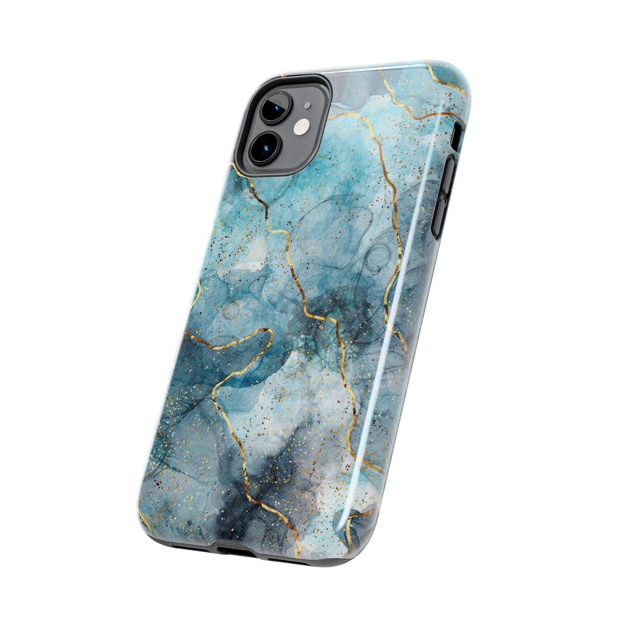 Blue Gold Marble, Elegant Phone Cases, Stylish Phone Covers, Chic Phone Protectors, Fashionable Case for Her, Trendy Smartphone Accessories