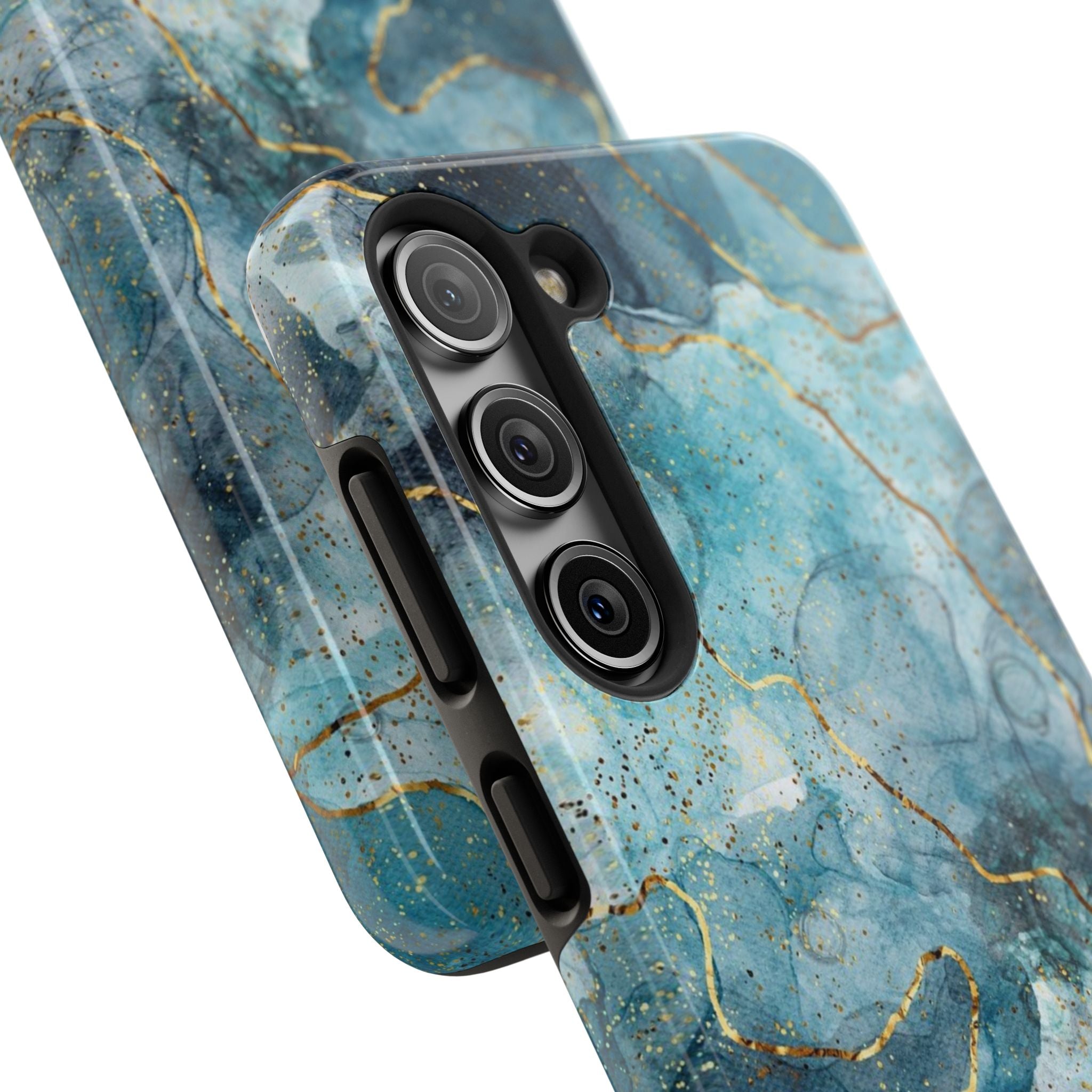 Blue Gold Marble, Elegant Phone Cases, Stylish Phone Covers, Chic Phone Protectors, Fashionable Case for Her, Trendy Smartphone Accessories