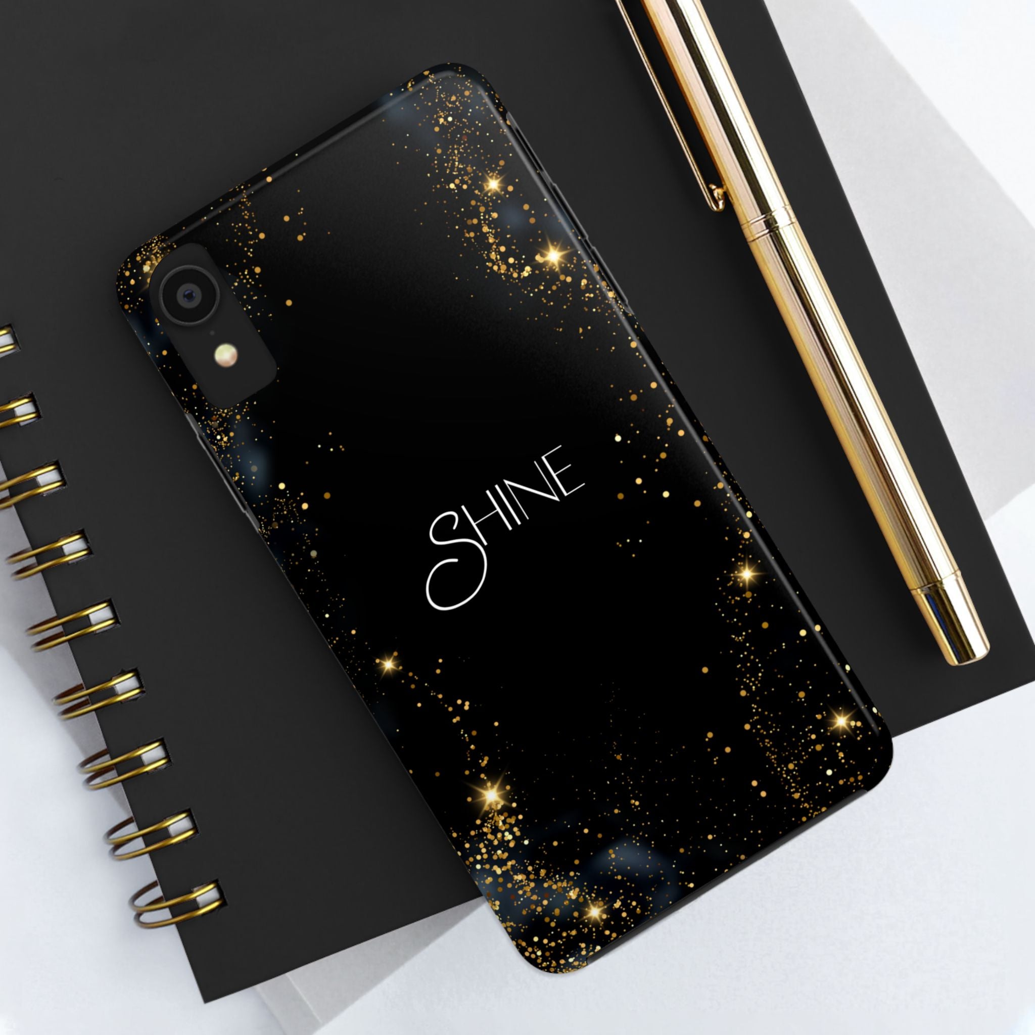 Black Shine Glitter, Elegant Phone Cases, Stylish Phone Covers, Chic Phone Protectors, Fashionable Case for Her, Trendy Smartphone Accessories