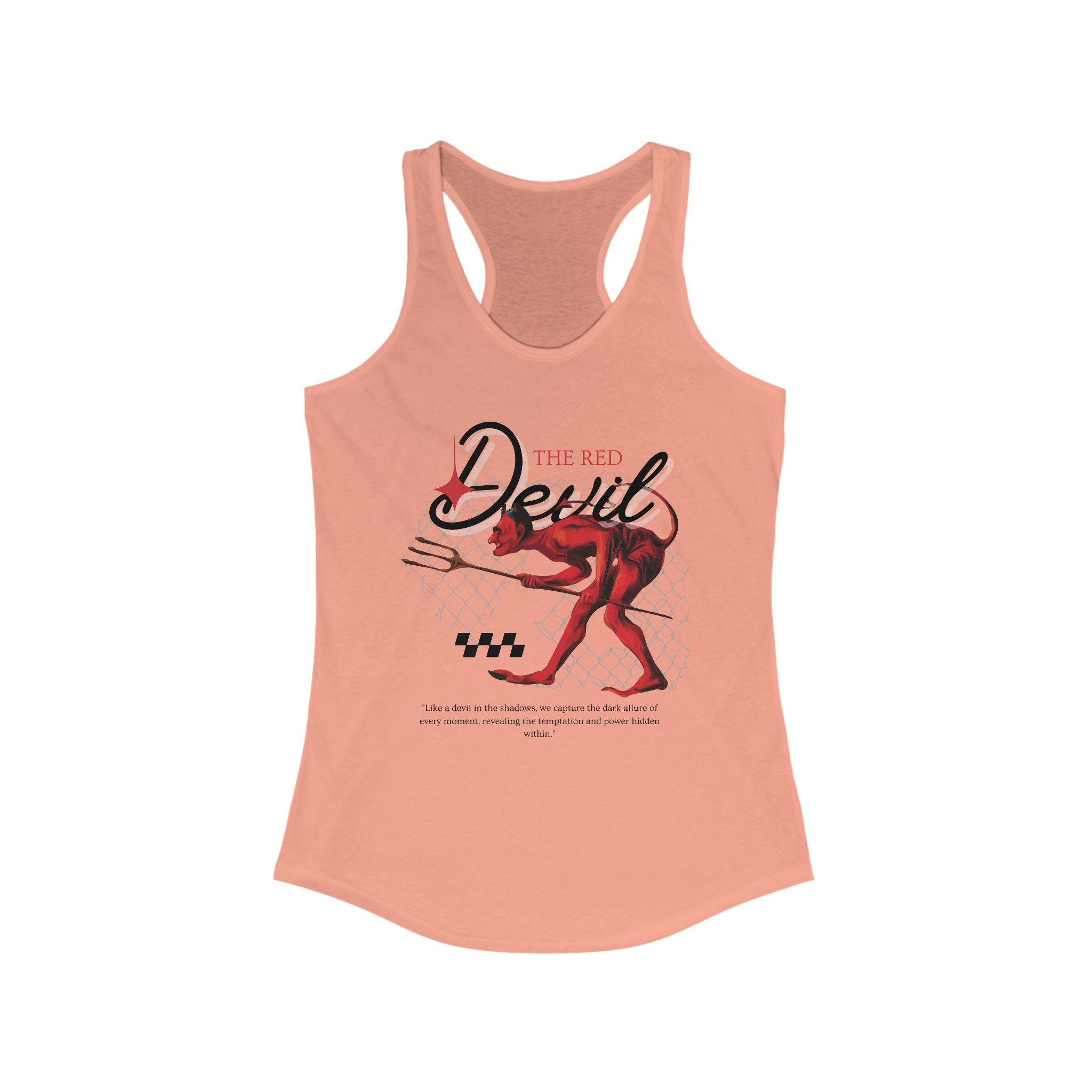 Workout Tank Tops for Women - Gym Exercise Athletic - Yoga Tops Racerback Sports Shirts - The Red Devil - Shirt Print