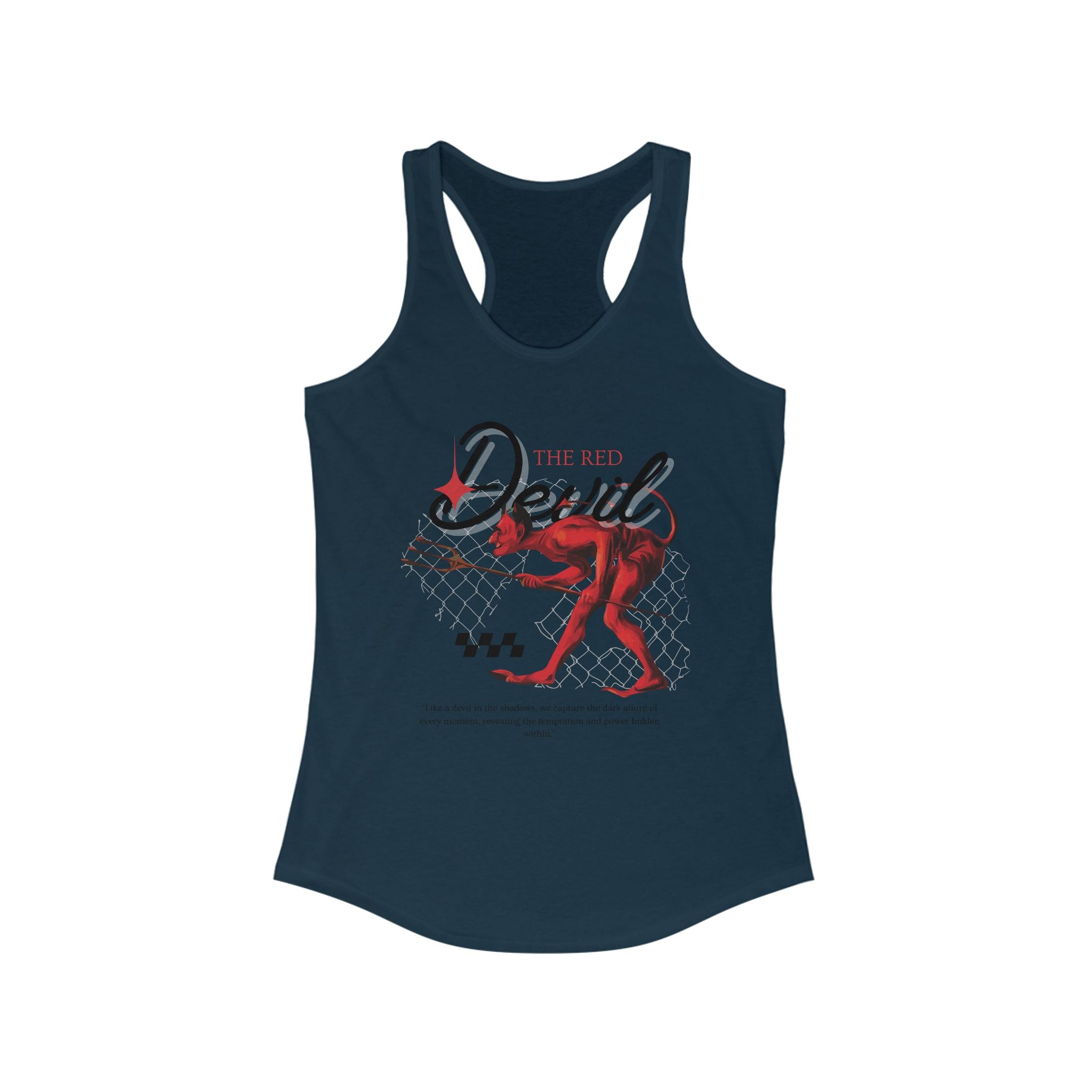 Workout Tank Tops for Women - Gym Exercise Athletic - Yoga Tops Racerback Sports Shirts - The Red Devil - Shirt Print