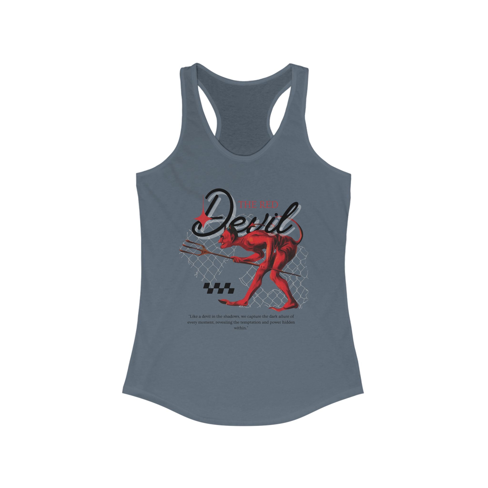 Workout Tank Tops for Women - Gym Exercise Athletic - Yoga Tops Racerback Sports Shirts - The Red Devil - Shirt Print